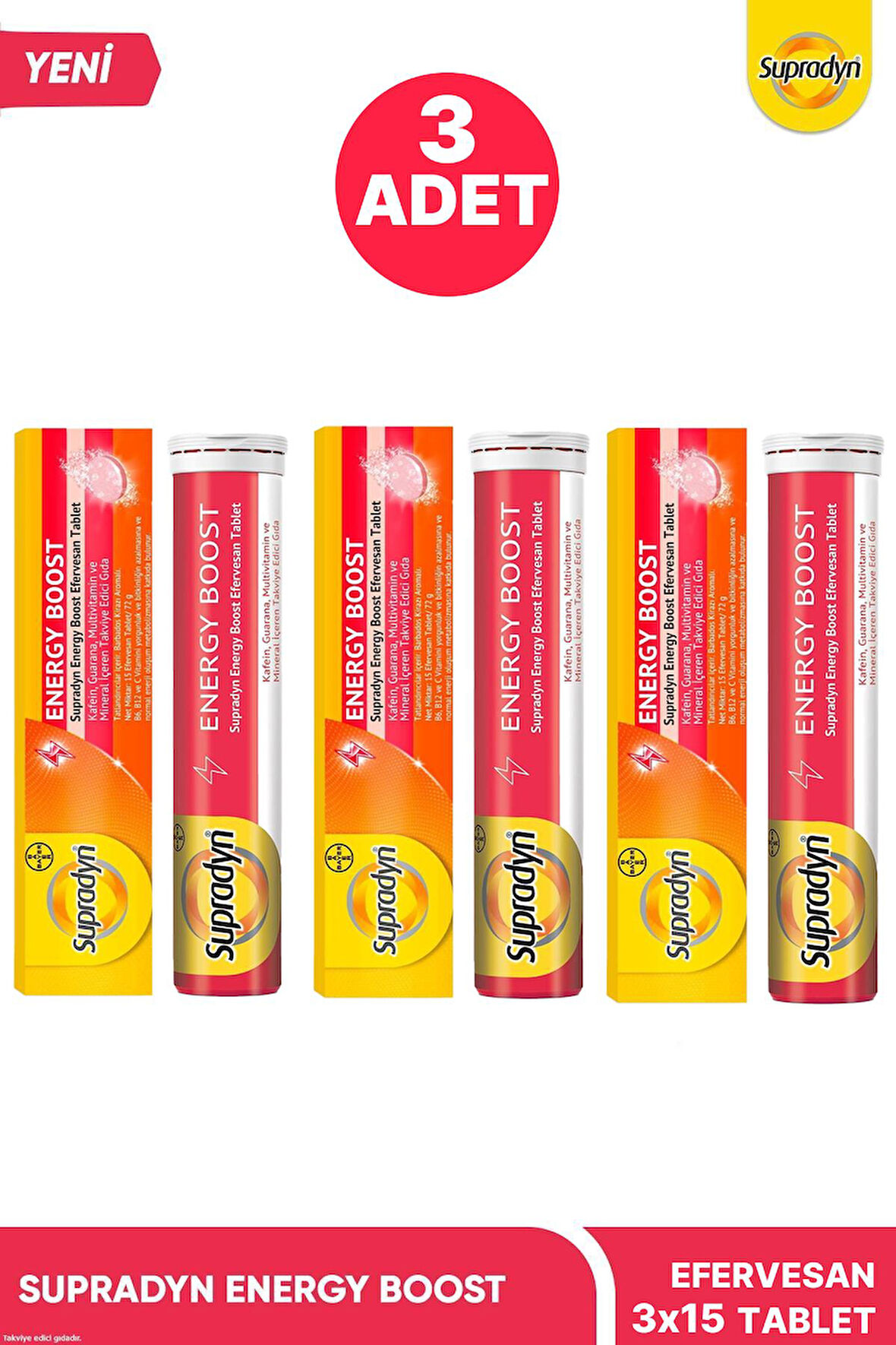 Supradyn Energy Boost Taef 15 Efervesan Tablet 3 ADET