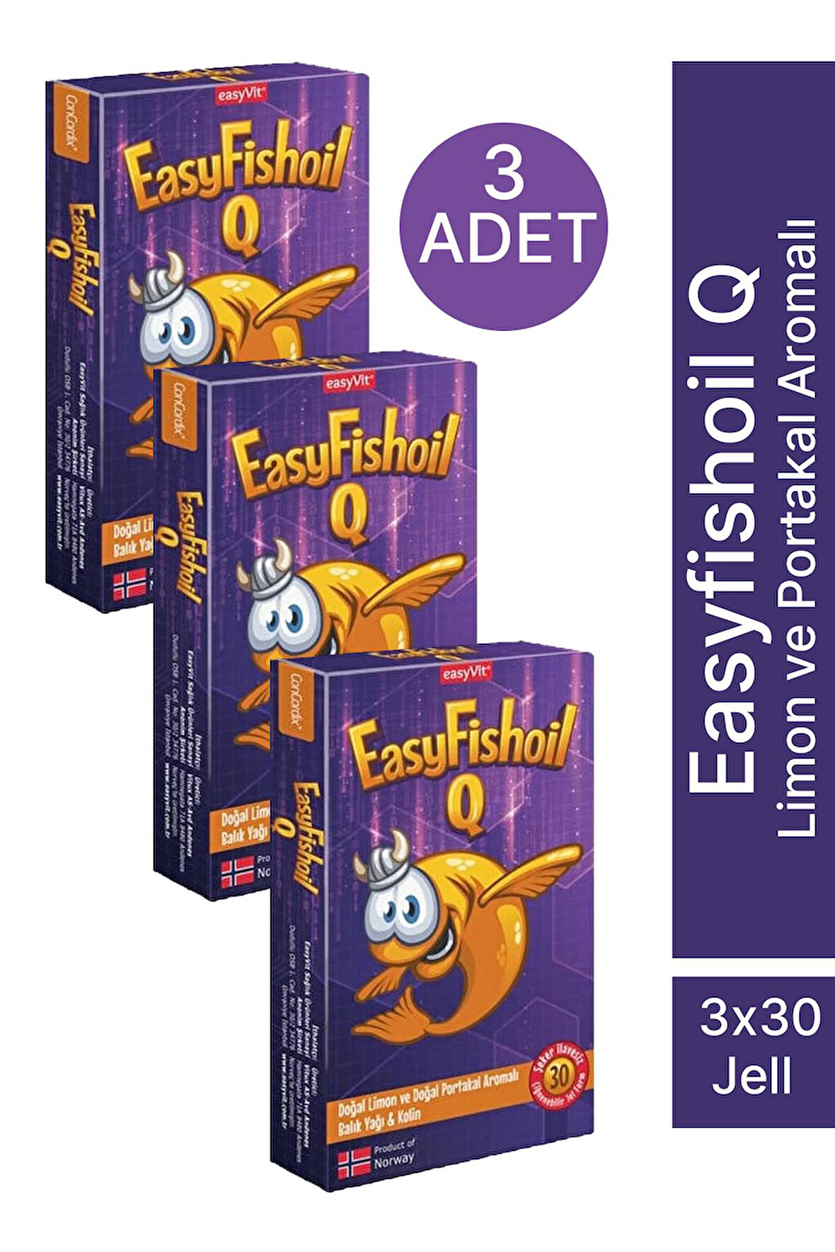 Easyfishoil Q 30 Çiğneme Tableti 3 Adet 