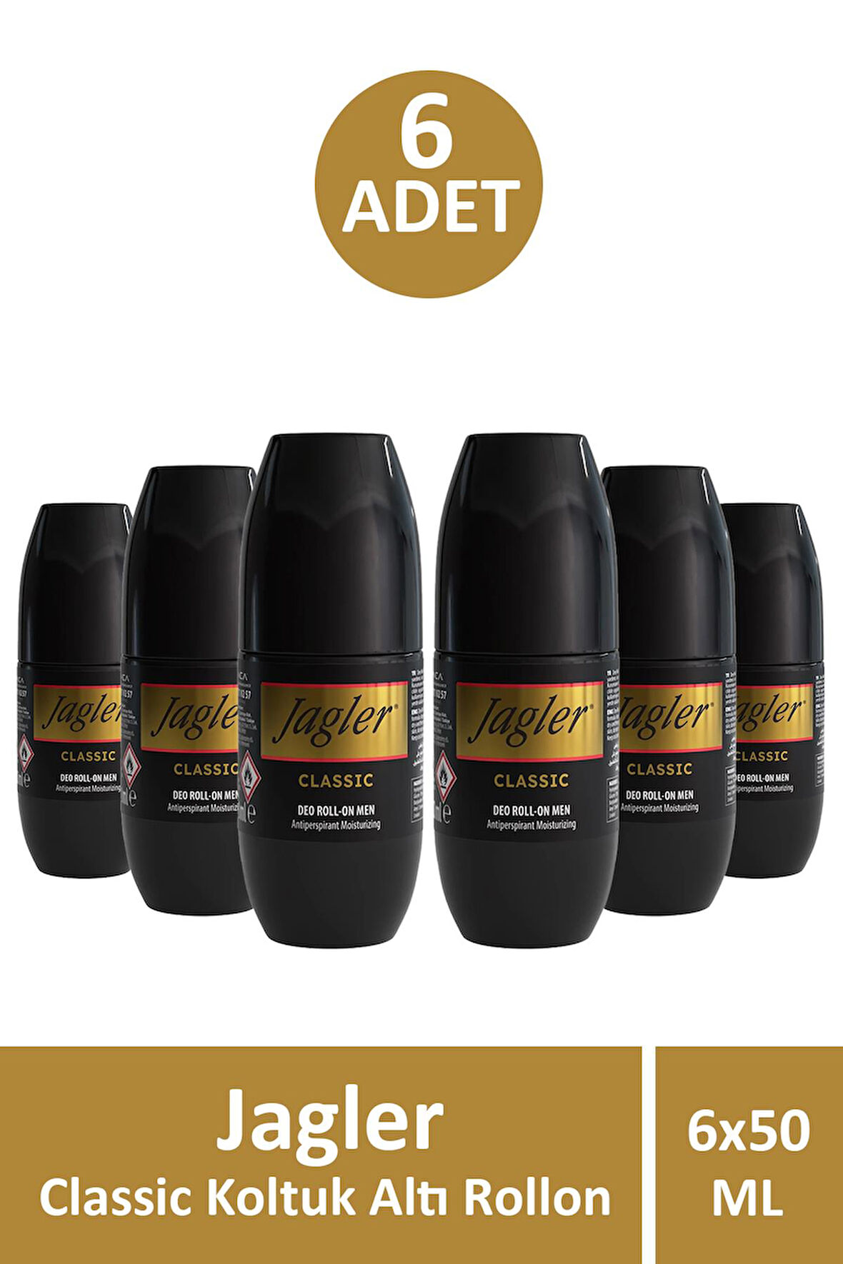 Jagler Bay Classic Koltuk Altı Rollon 50 ml 6 Adet