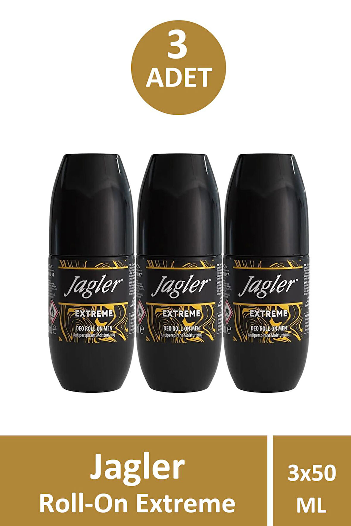 Jagler Roll-On Extreme Erkek 50 ml 3 Adet