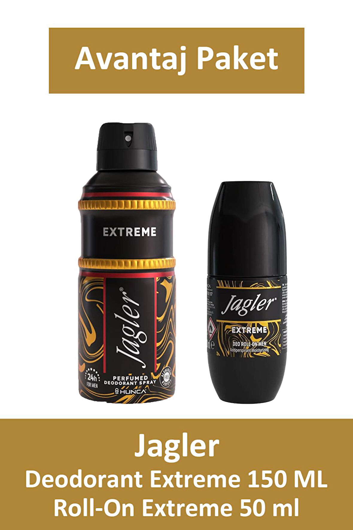 Jagler Extreme Erkek Deodorant 150 ml + Jagler Roll-On Extreme Erkek 50 ml