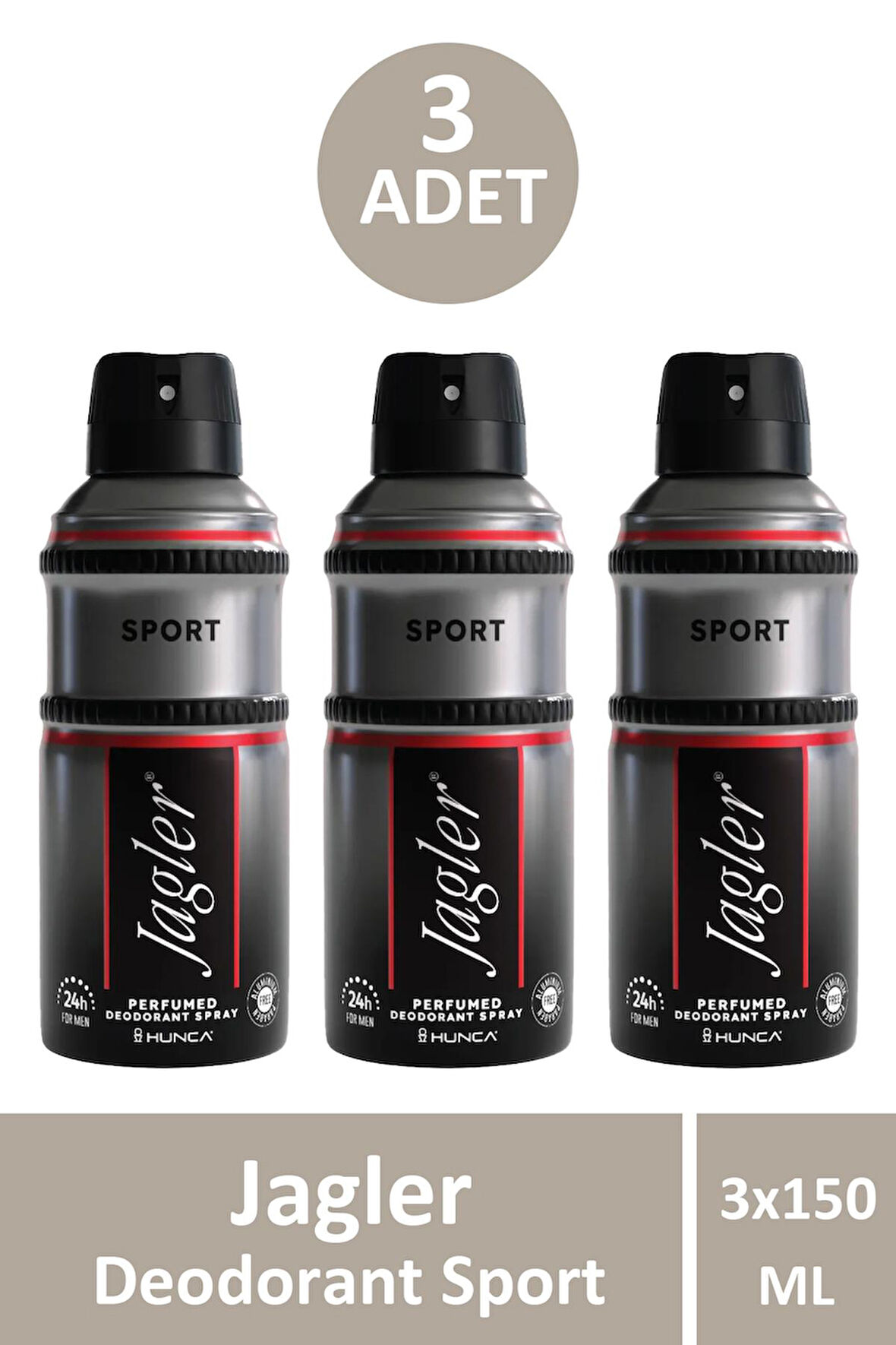 Jagler Deodorant Sport 150 ml 3 Adet