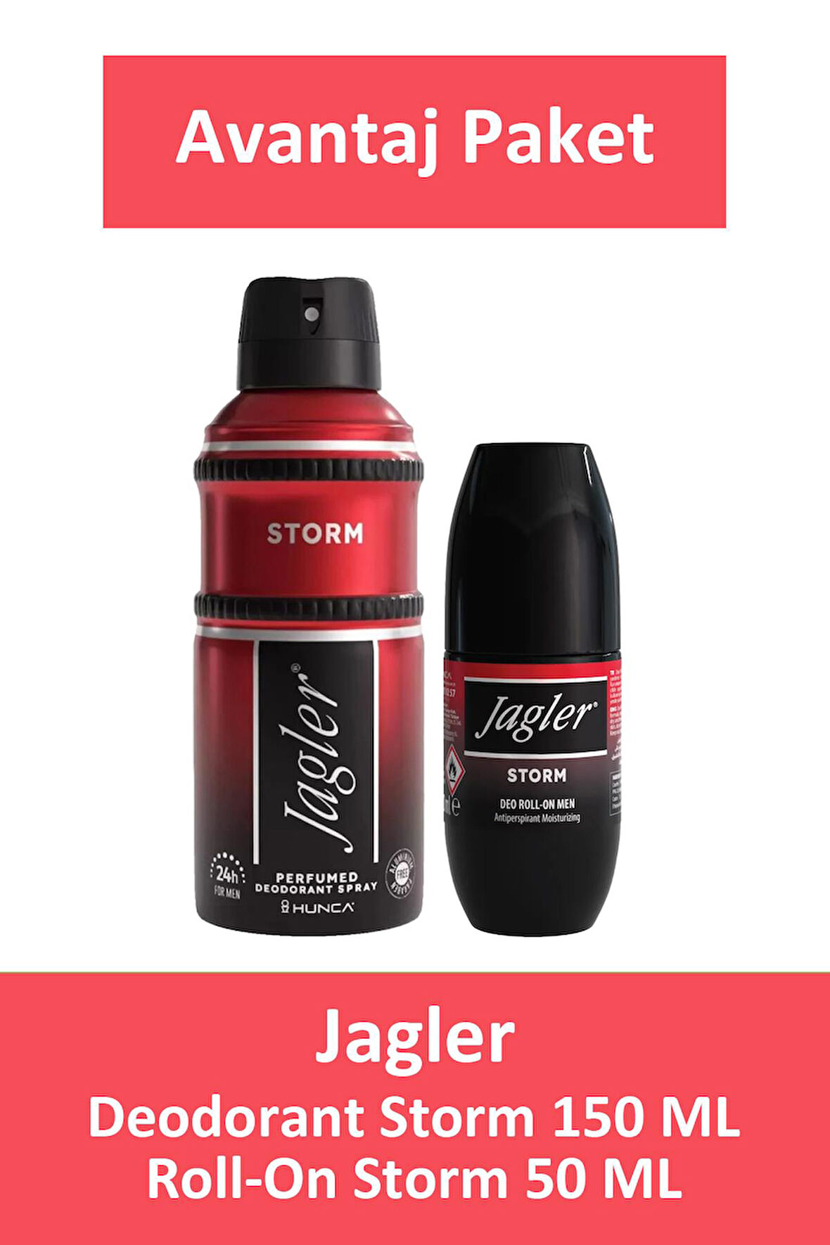 Jagler Deodorant Storm 150 ml + Jagler Rollon Storm 50 ml
