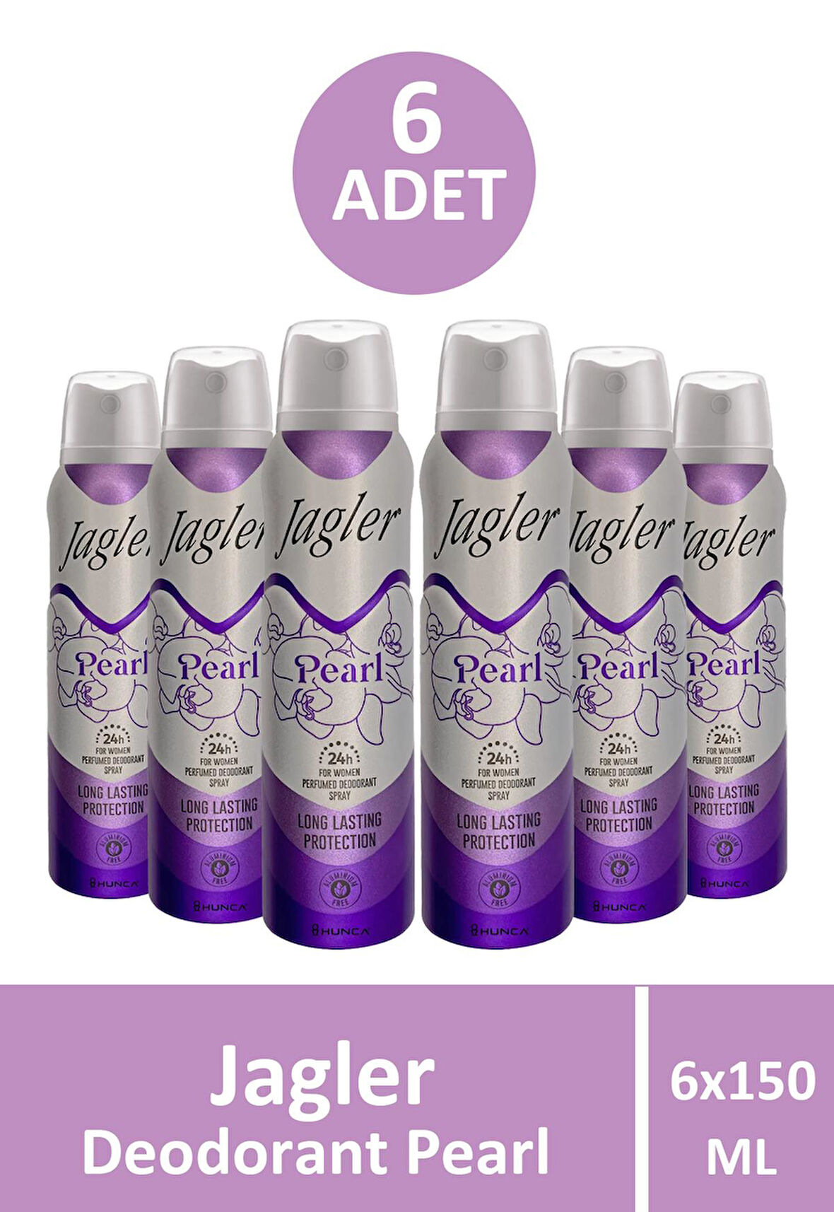 Jagler Deo Pearl Women 150 ml 6 Adet