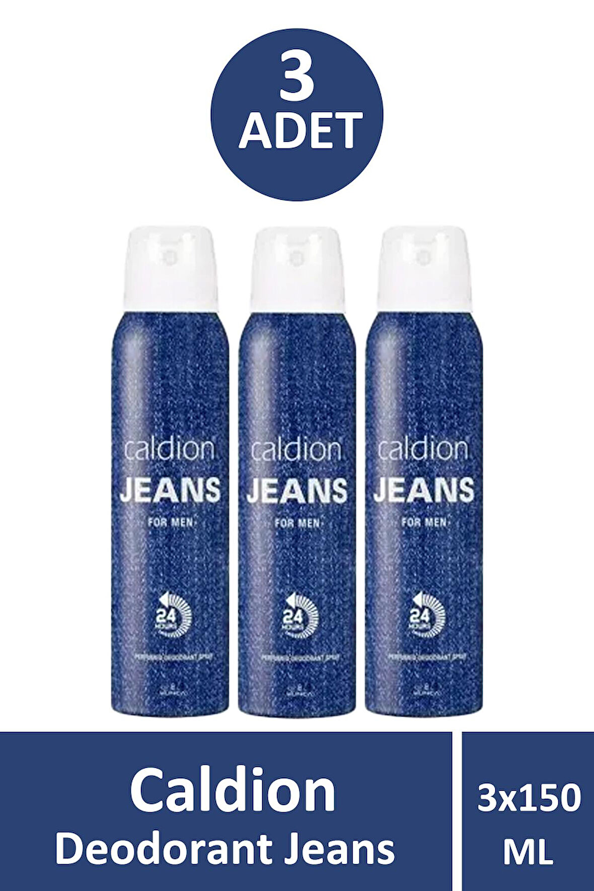 Caldion Jeans Deodorant Erkek 150 ml 3 Adet