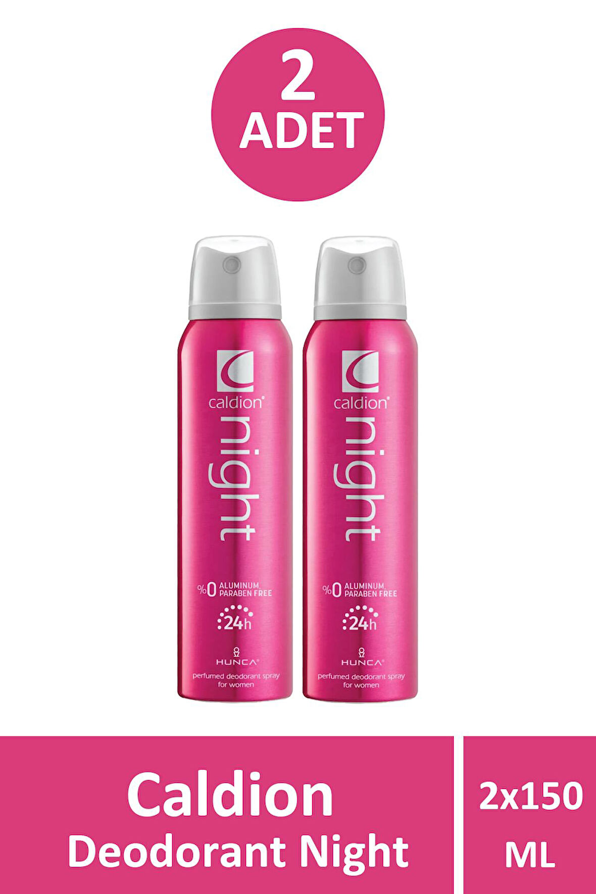 Caldion Deodorant Night Kadın 150 ml 2 Adet