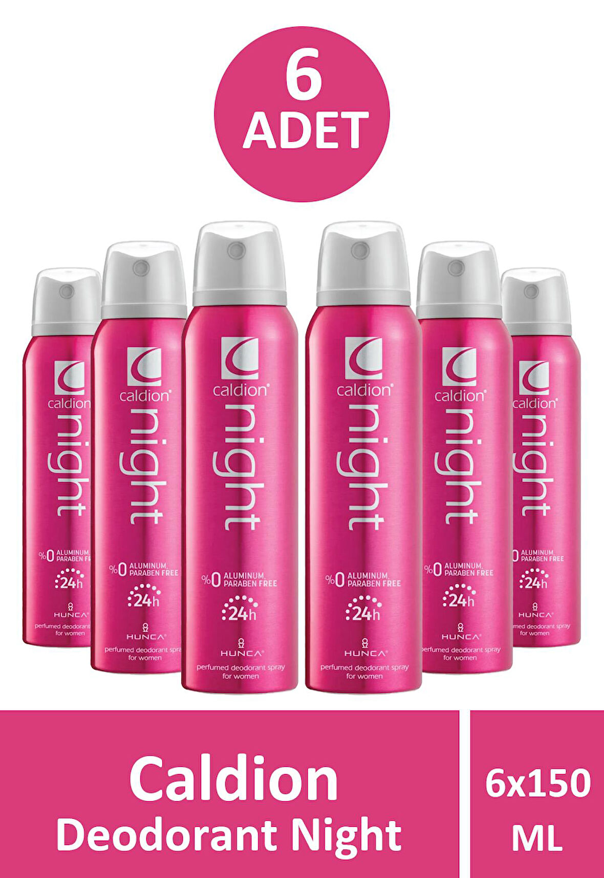 Caldion Deodorant Night Kadın 150 ml 6 Adet