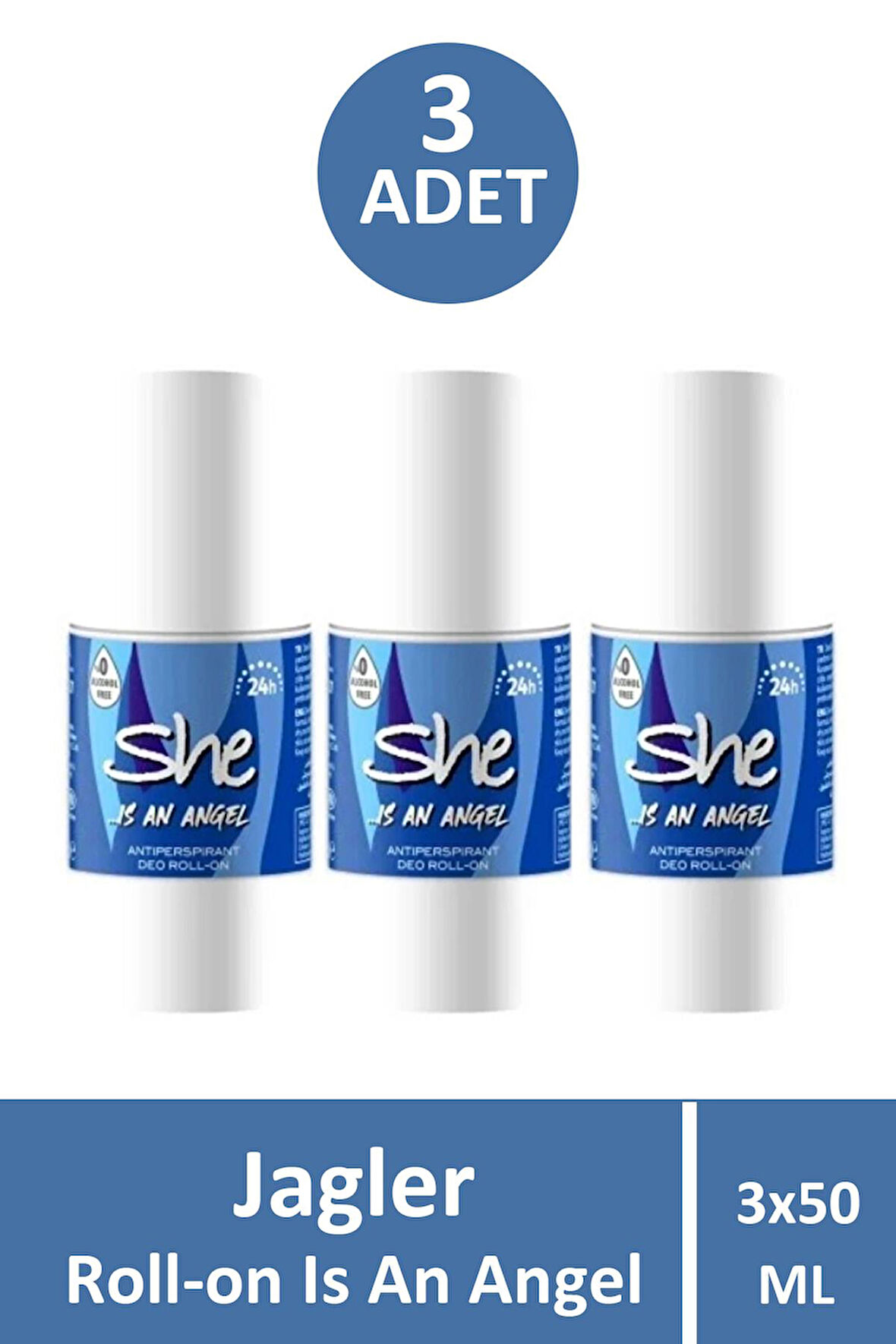 She Is An Angel Kadın Roll-On Deodorant 50 ml 3 Adet
