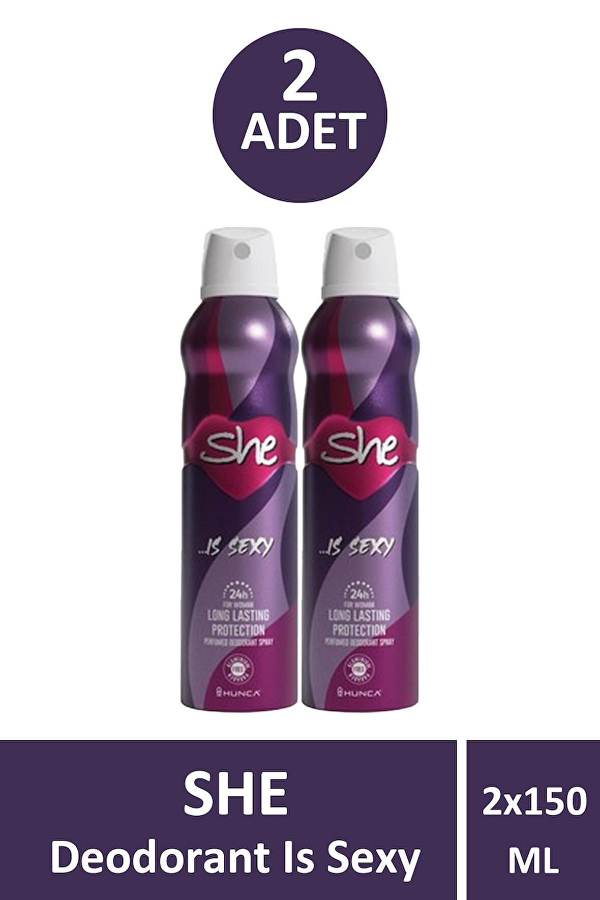 She Is Sexy Women Long Lasting Deodorant 150 ml 2 Adet
