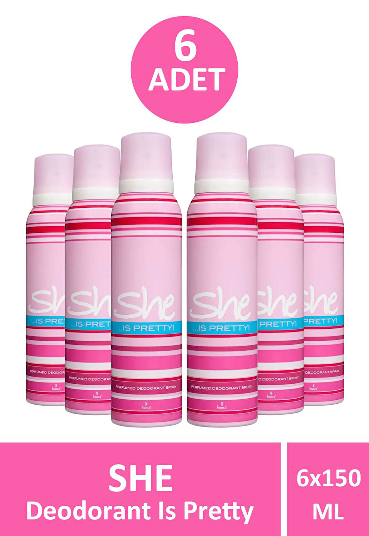 She Is Pretty Deodorant Kadın 150 ml 6 Adet