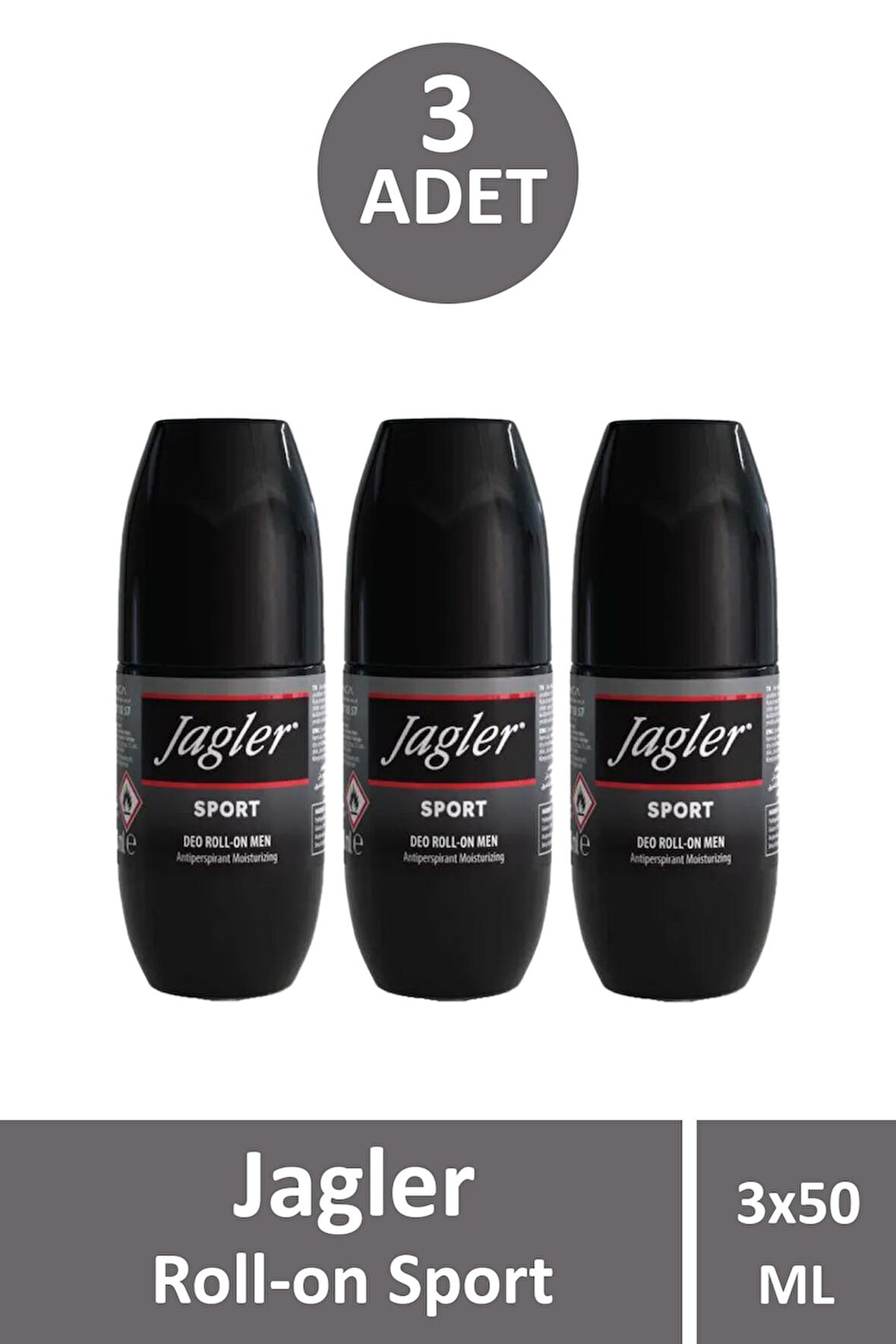 Jagler Sport Erkek Roll-On 50 ml 3 Adet