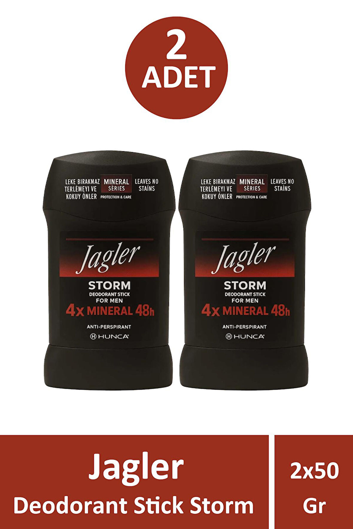 Jagler Storm Deodrant Stick For Men 50 gr 2 Adet