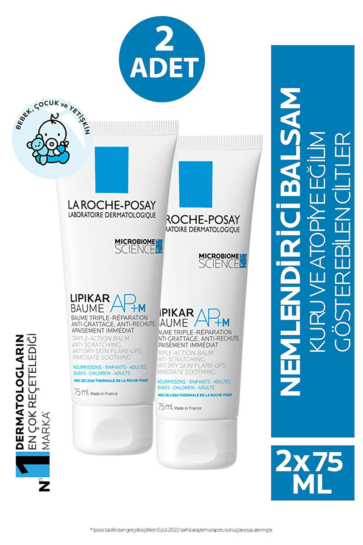 La Roche Posay Lipikar Baume AP+ M 75 ml 2 Adet 