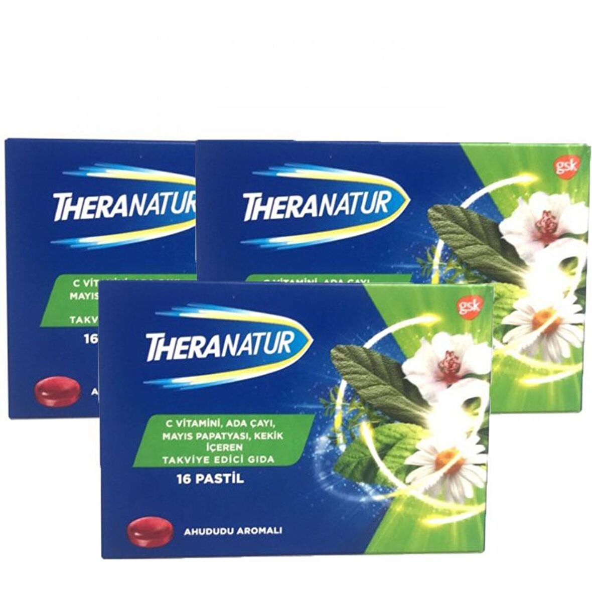 Theranatur Ahududu Aromalı 16 Pastil 3 Adet