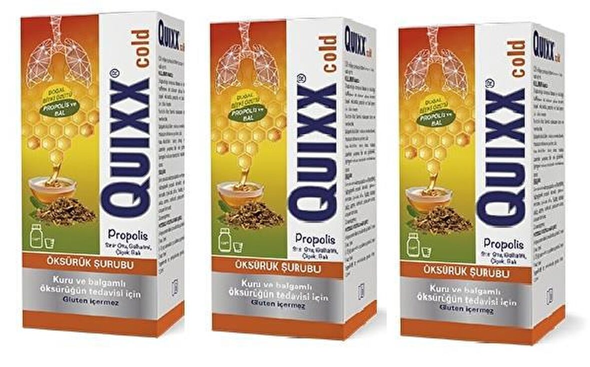 Quixx Cold Propolis Şurup 100 ml 3 Adet