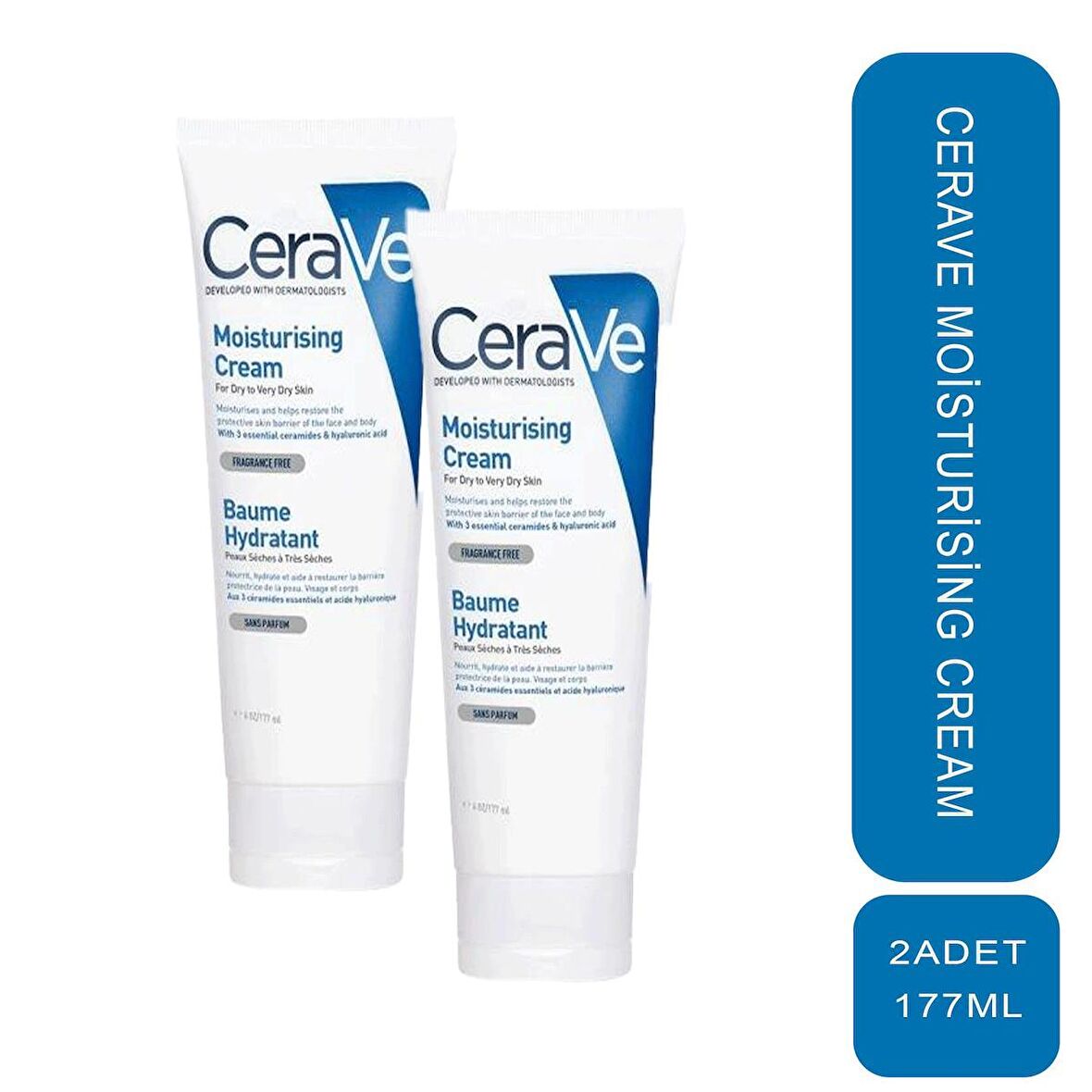 Cerave Nemlendirici Krem Kuru ve Çok Kuru Ciltler 177 ml 2 Adet