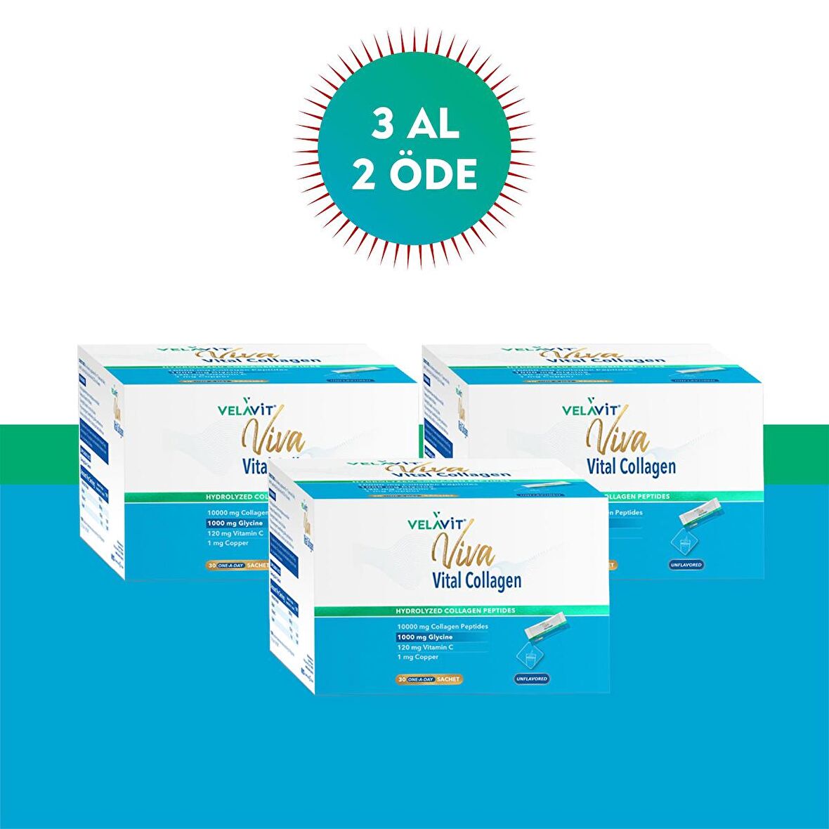 Velavit Viva Vital Collagen 30 Saşe 3 Adet