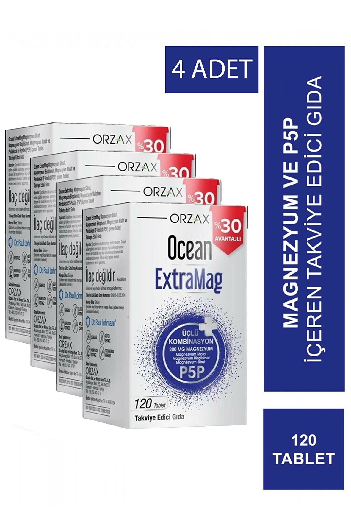 Ocean Extramag 120 Tablet 4 Adet