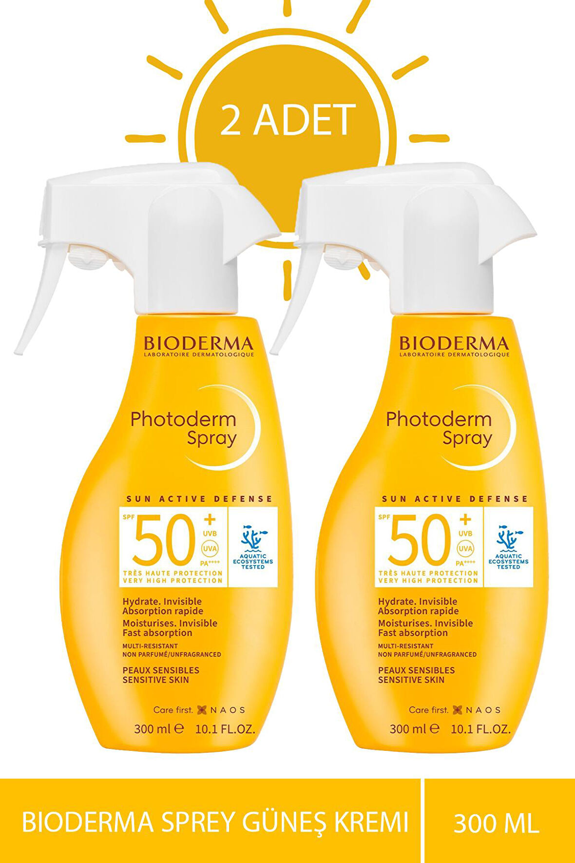 Bioderma Photoderm Spray SPF50+ 300 ml 2 Adet