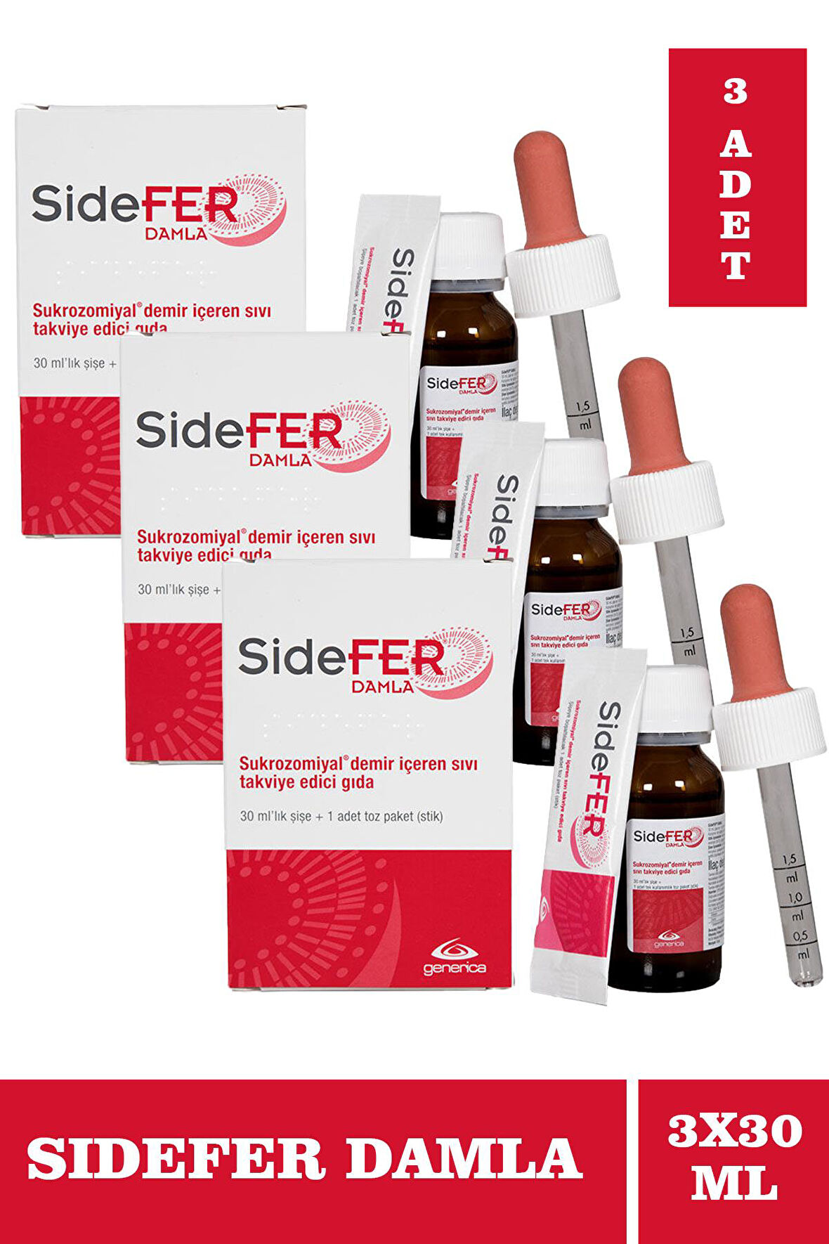 Sidefer Damla 30 ml 3 Adet