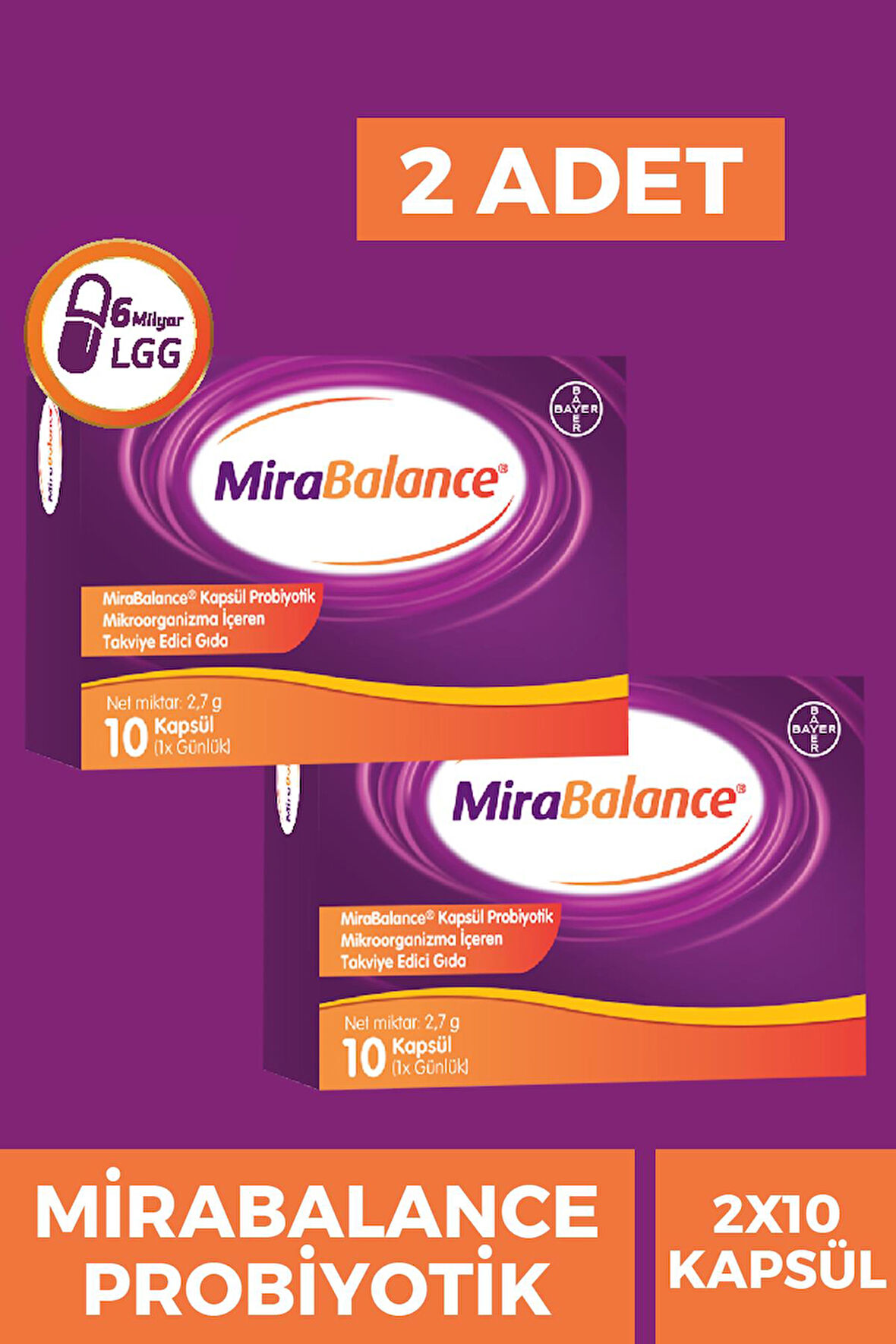 Mirabalance Probiyotik 10 Kapsül 2 Adet