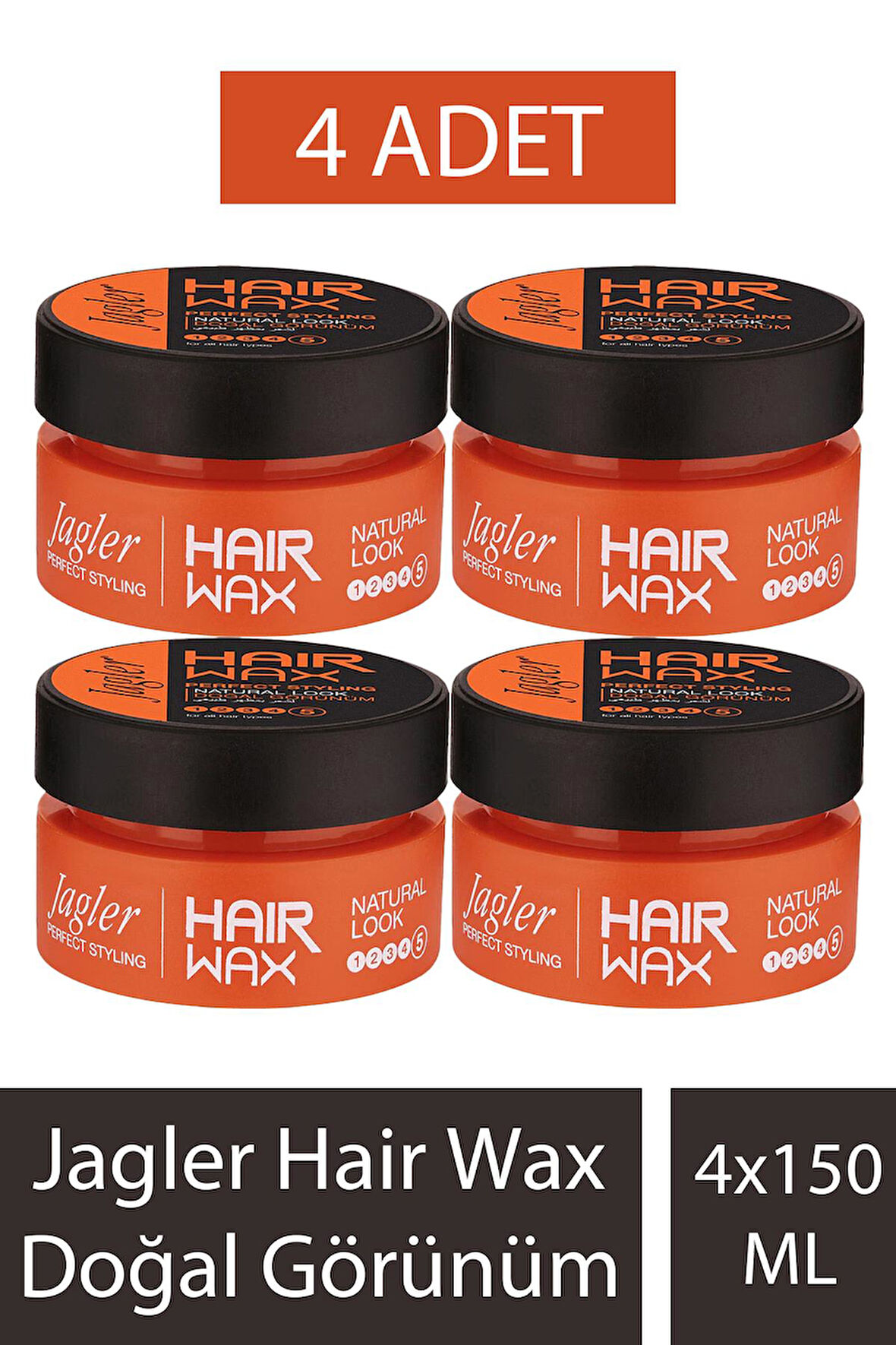 Jagler Hair Wax Doğal Görünüm 150 ml 4 Adet