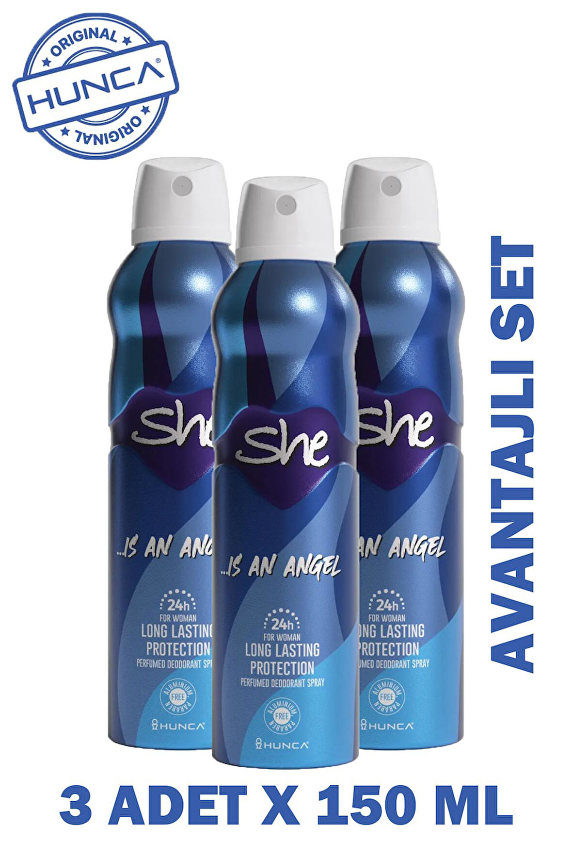 She Women Deodorant Angel 150 ml 3 Adet