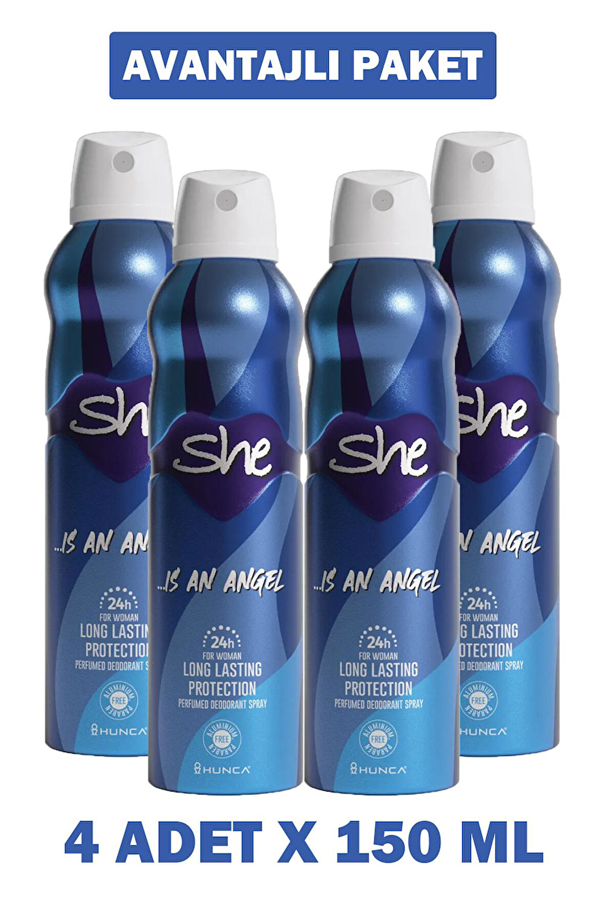 She Women Deodorant Angel 150 ml 4 Adet