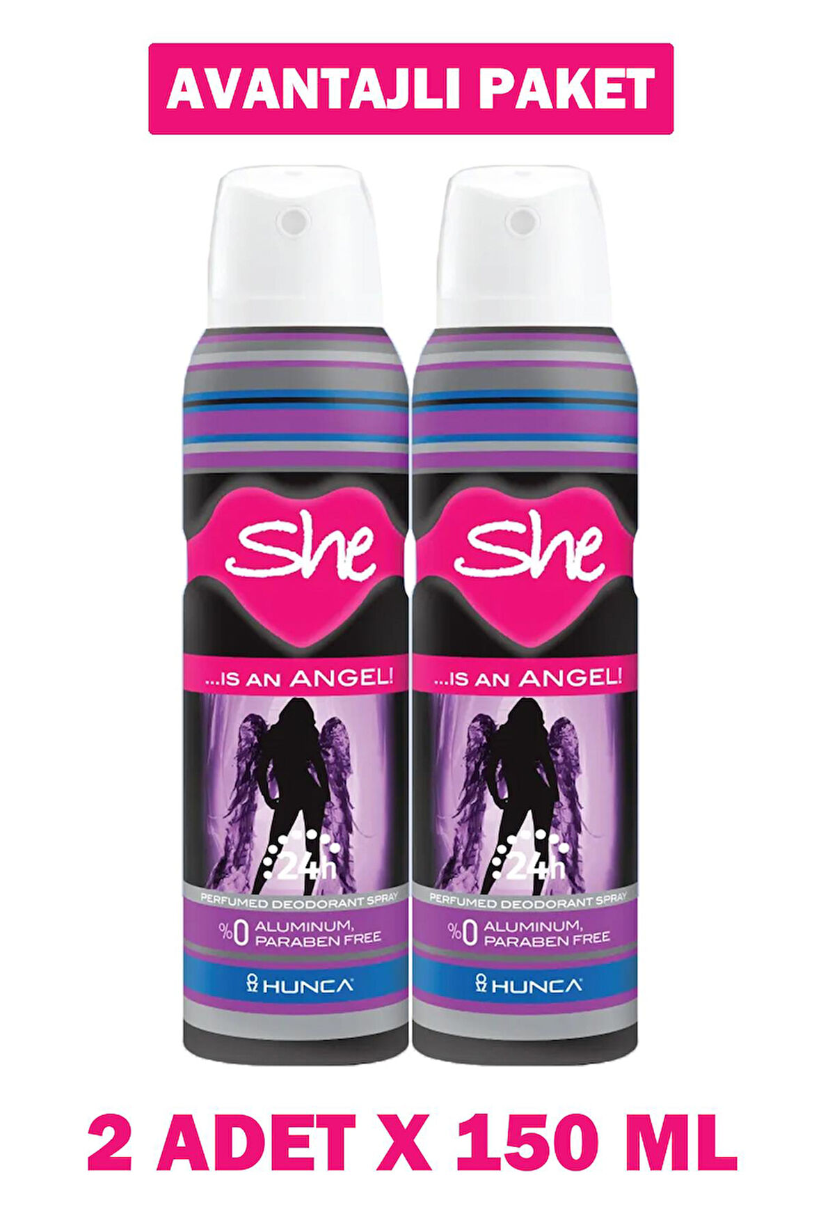 She Is An Angel Kadın Deodorant 150 ml 2 Adet
