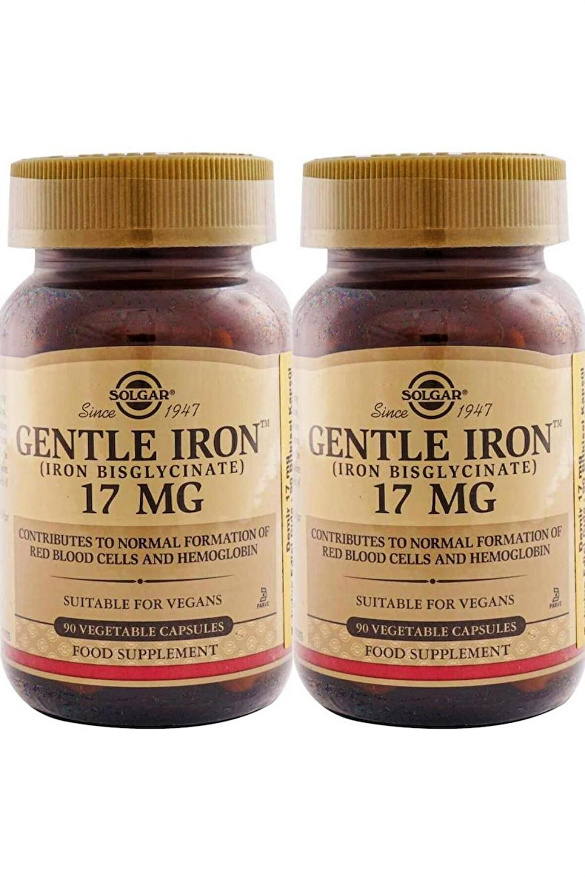 Solgar Gentle Iron 17mg 90 Kapsül 2 Adet
