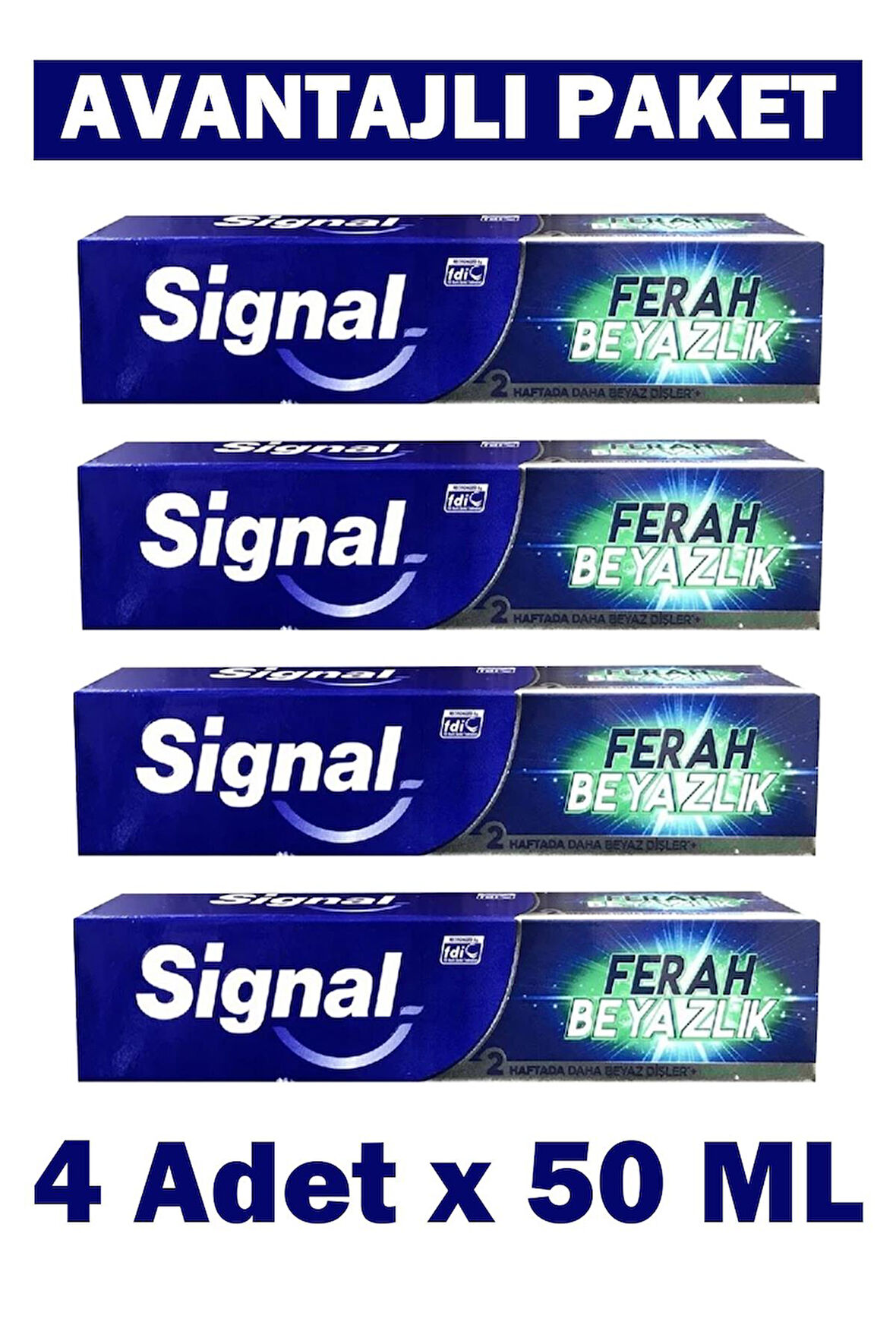 Siganal Ferah Beyazlık Diş Macunu 4x50 ml
