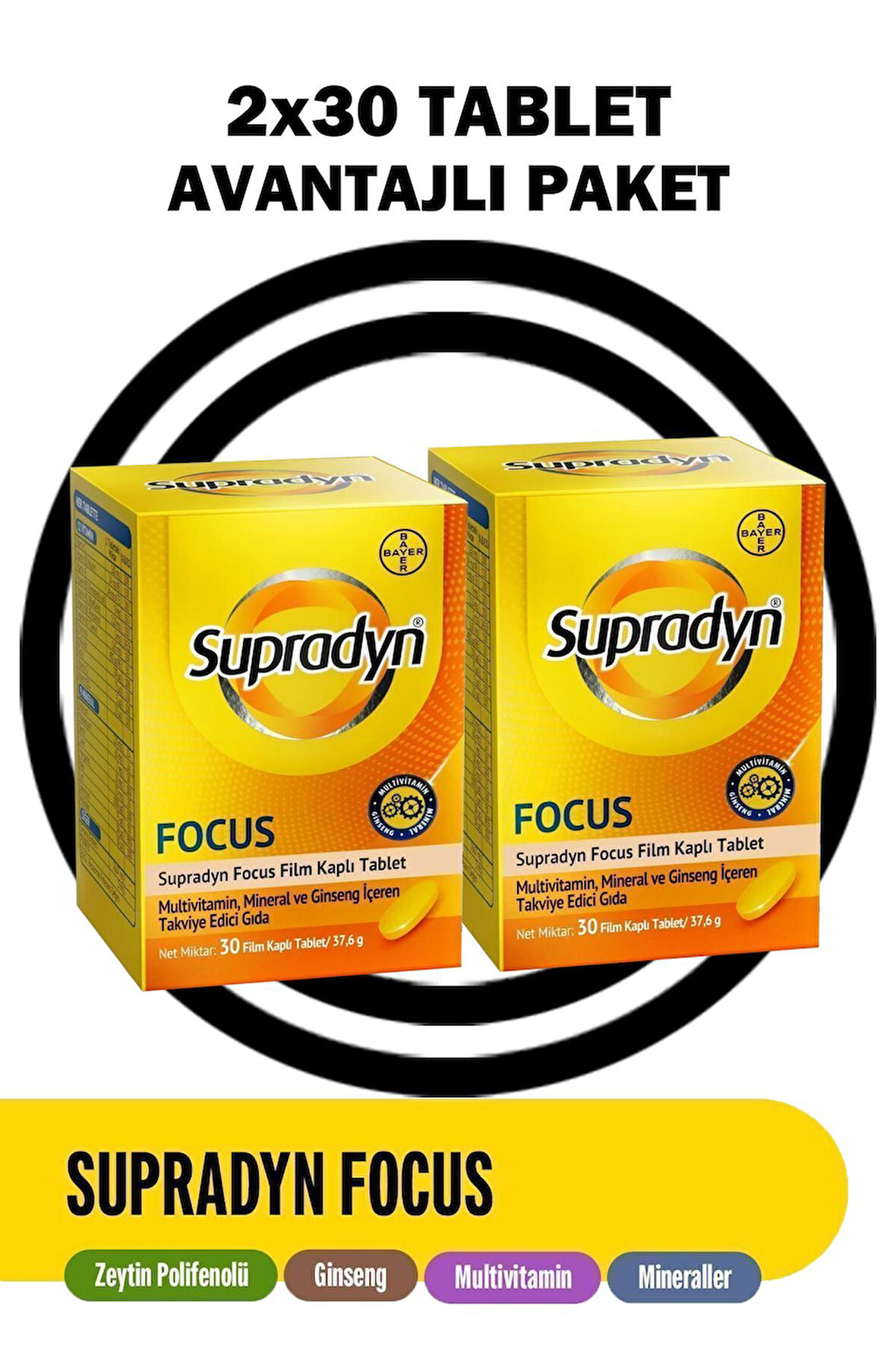 Supradyn Focus 30 Tablet 2 Adet