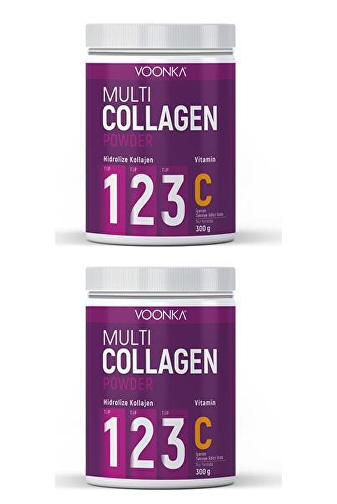 Voonka Multi Collagen Powder 300 gr 2 Adet