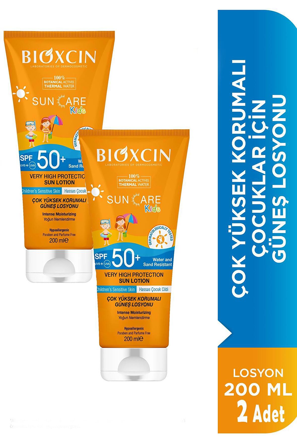 Bioxcin Suncare Kids Losyon SPF50 200 ml 2 Adet