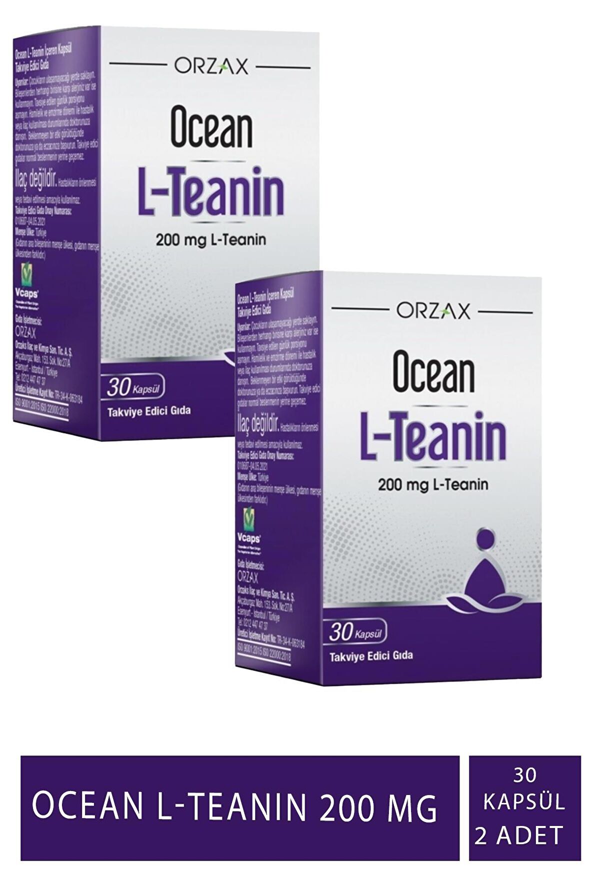 Ocean L-Teanin 200 mg 30 Kapsül 2 Adet 