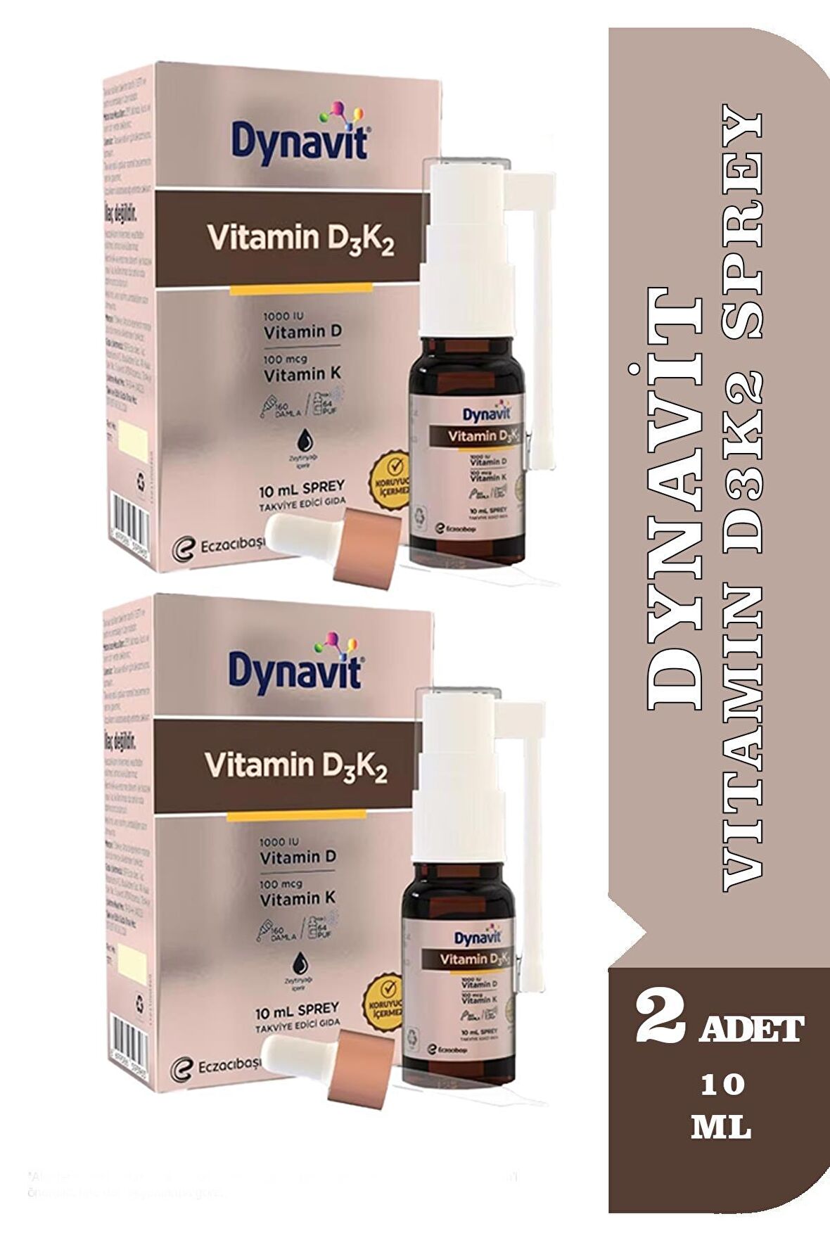 Dynavit Vitamin D3K2 Sprey 10 ml 2 Adet