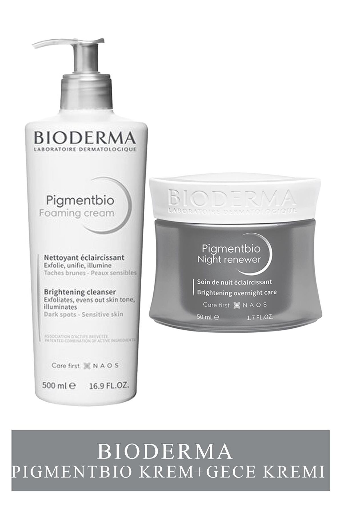 Bioderma Pigmentbio Foaming Cream 500 ml + Bioderma Pigmentbio Night Renewer 50 ml