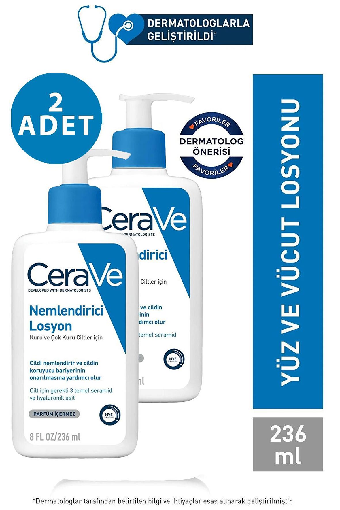 Cerave Nemlendirici Losyon 236 ml 2 Adet