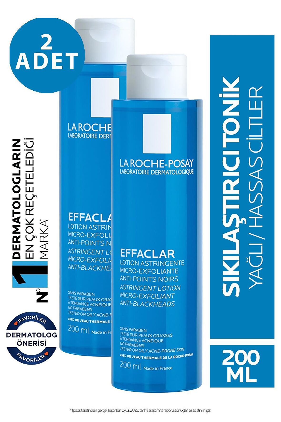 La Roche Posay Effaclar Sıkılaştırıcı Tonik 200 ml 2 Adet