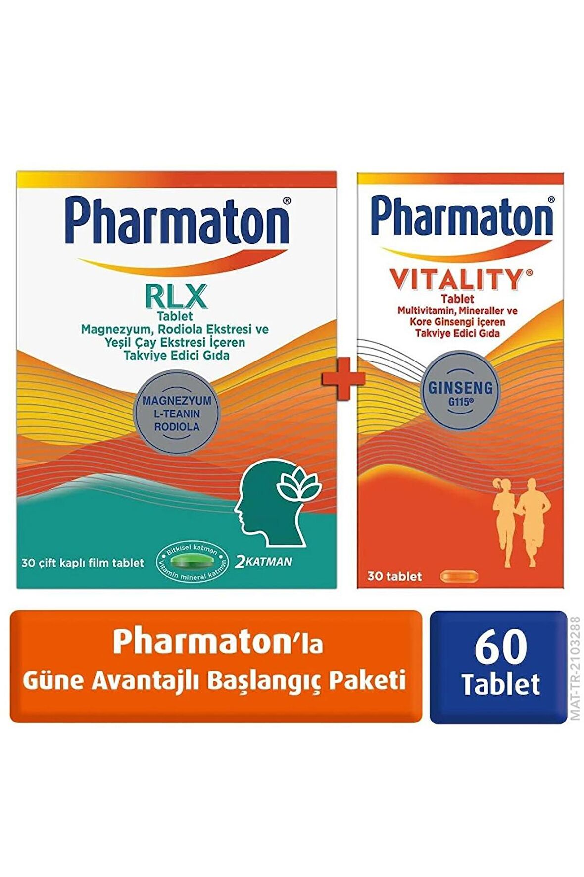 Pharmaton Vitality 30 Tablet + Pharmaton Rlx 30 Tablet