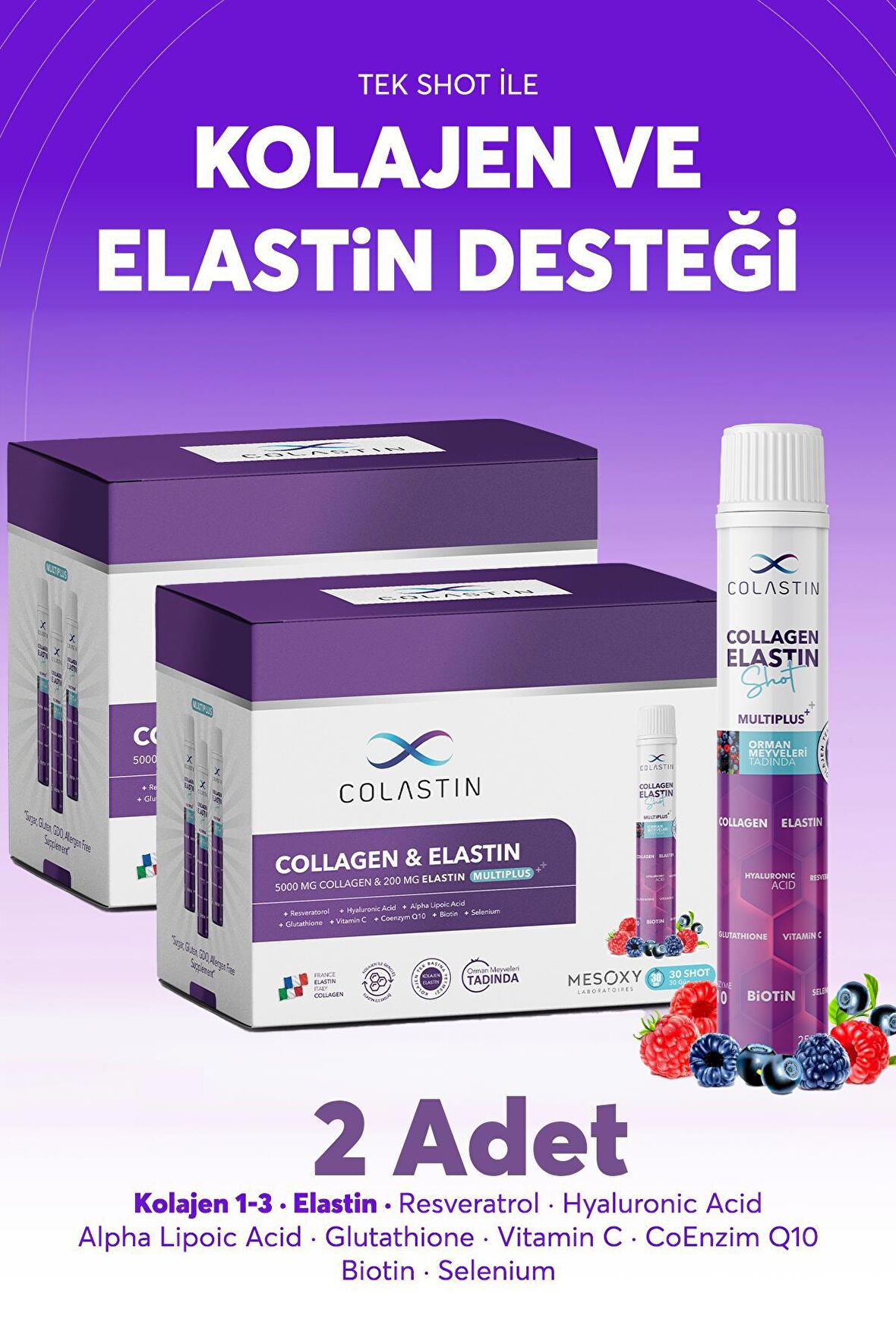 Colastin MultiPlus Kolajen (25 ML X 30 SHOT) 2 Adet