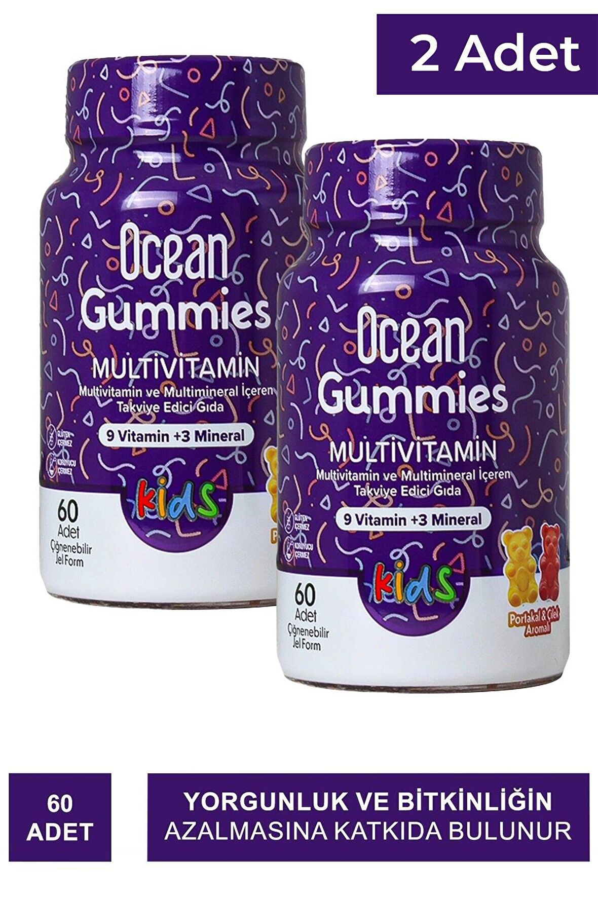 Ocean Gummies Multivitamin 60 Çiğnenebilir Jel Form 2 Adet