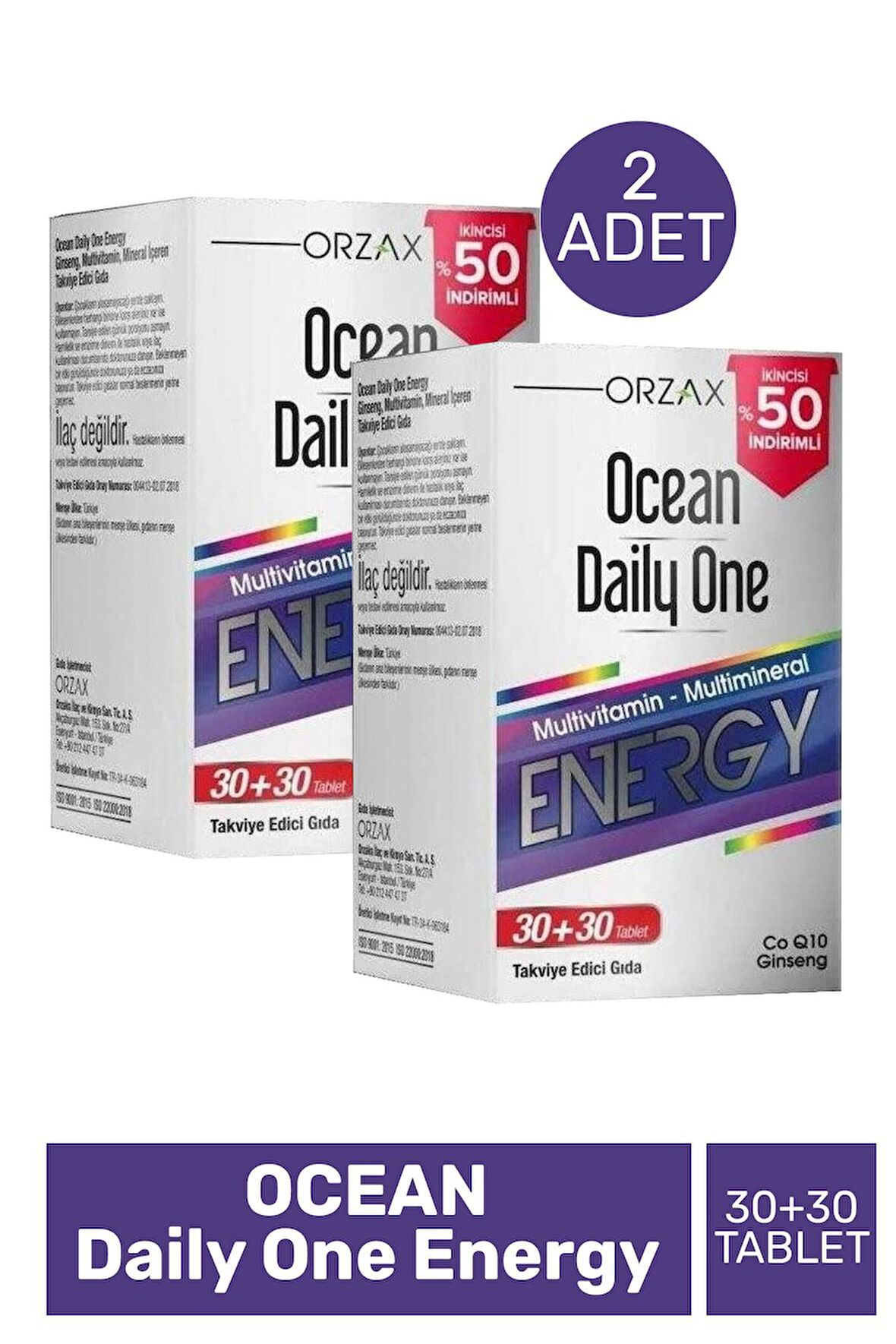 Ocean Daily One 30 + 30 Tablet 2 Adet