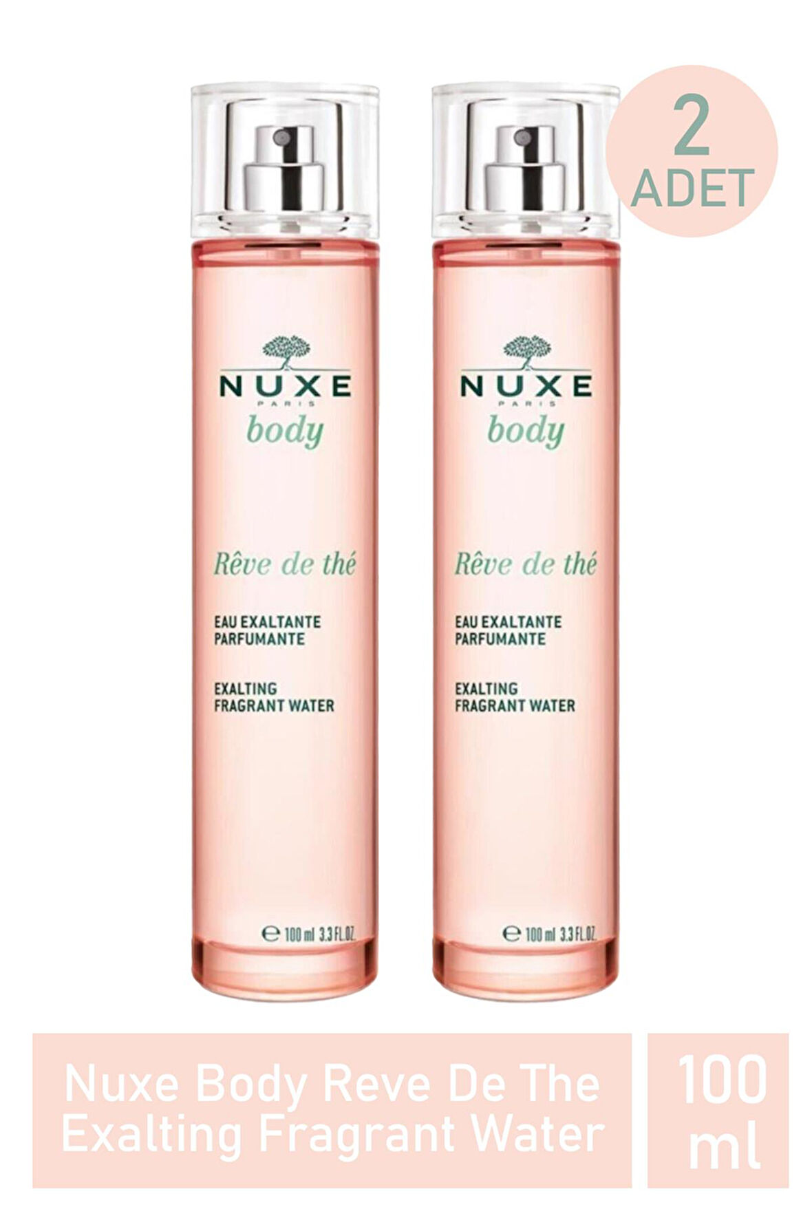 Nuxe Body Reve De The Exalting Fragrant Water 100 ml 2 Adet