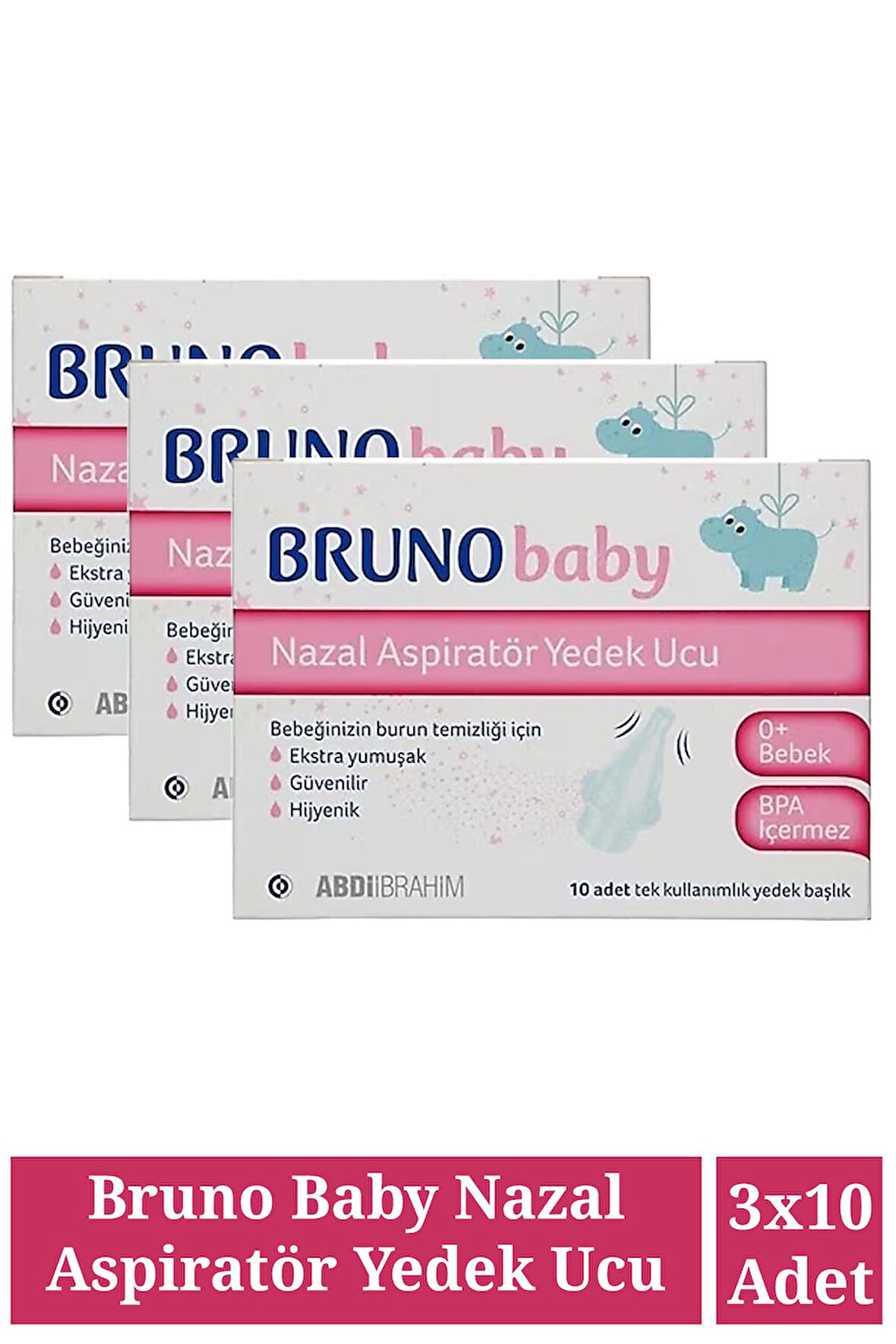 Bruno Baby Nazal Aspiratör Yedek Ucu 10'lu 3 Adet