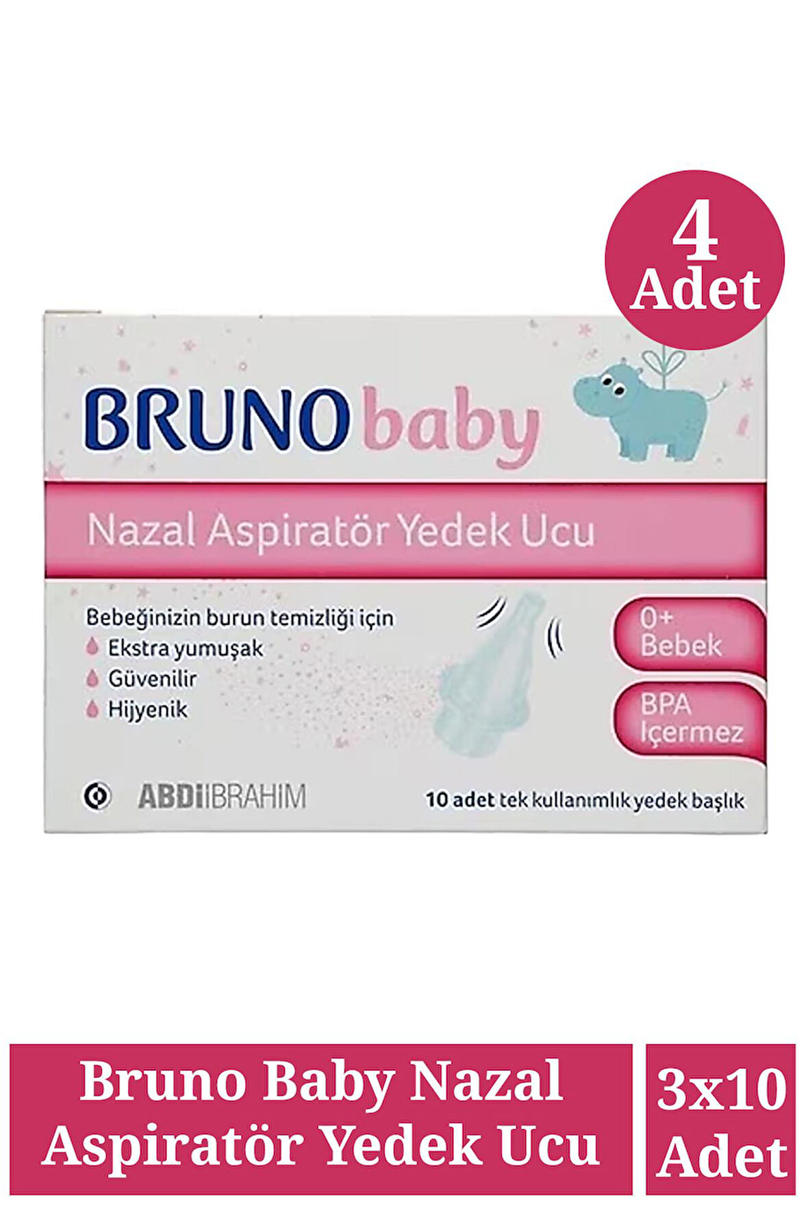 Bruno Baby Nazal Aspiratör Yedek Ucu 10'lu 4 Adet