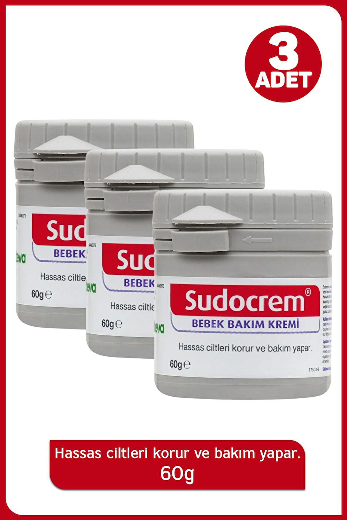 Sudocrem Bebek Bakım Kremi 60 gr - Teva 3 Adet