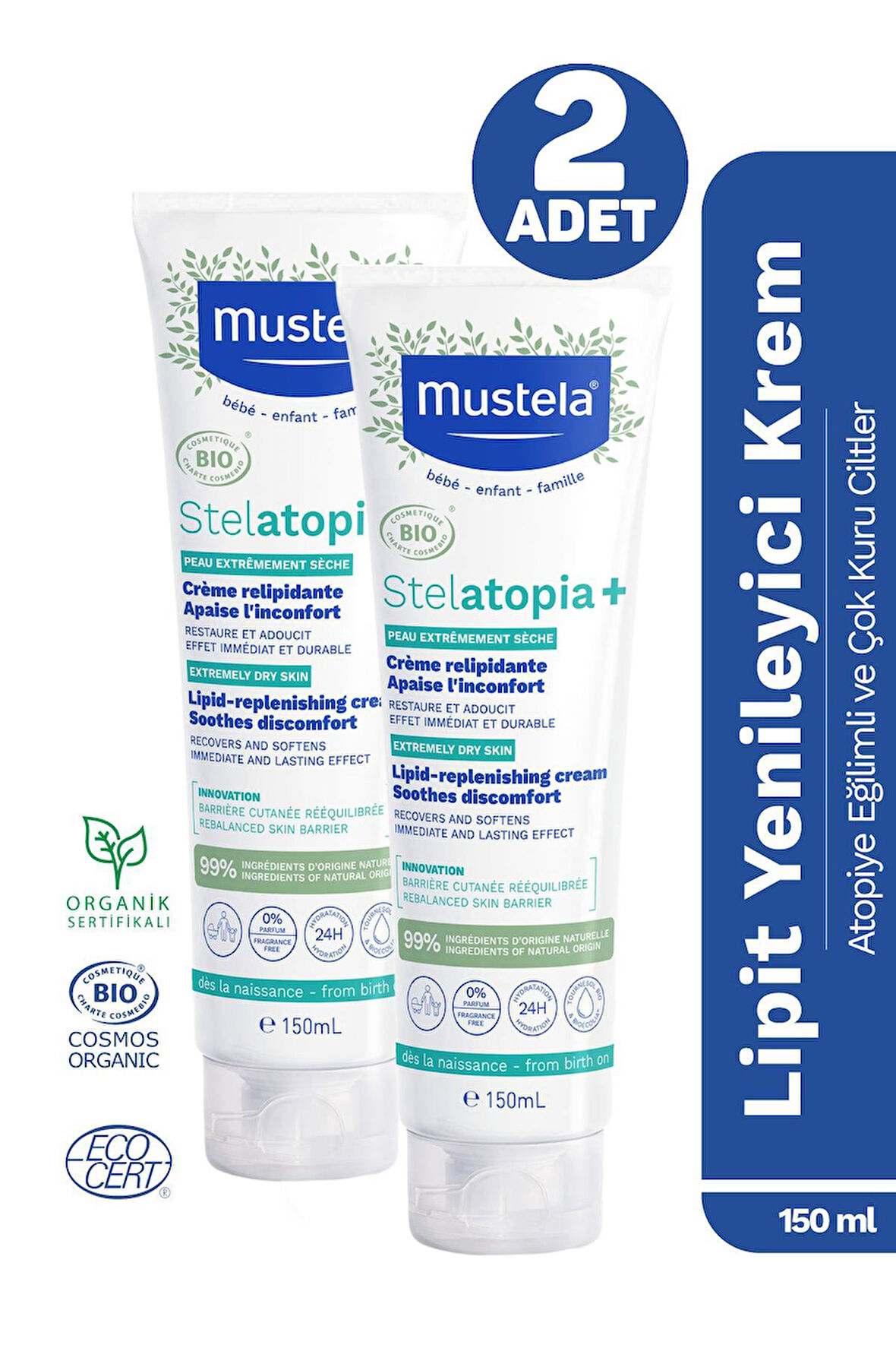 Mustela Stelatopia Cream 150 ml 2 Adet
