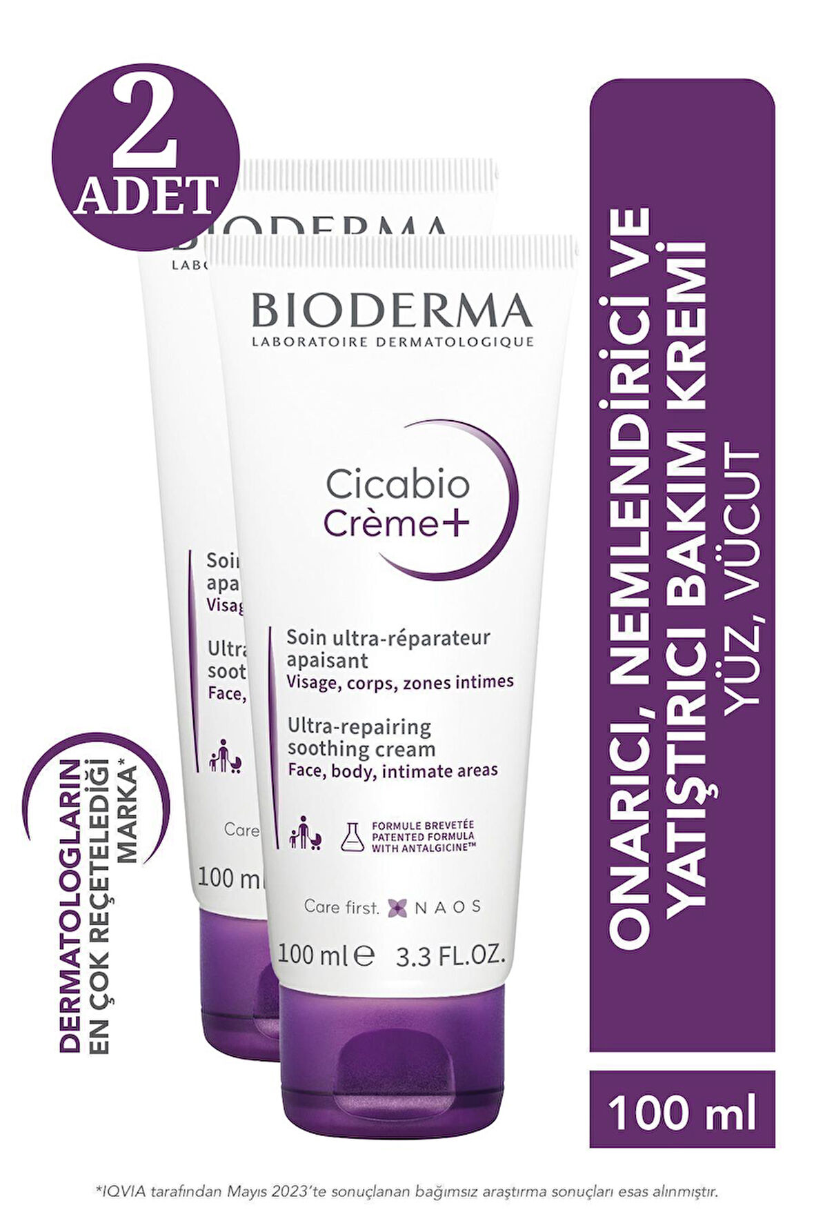Bioderma Cicabio Creme 100 ml 2 Adet