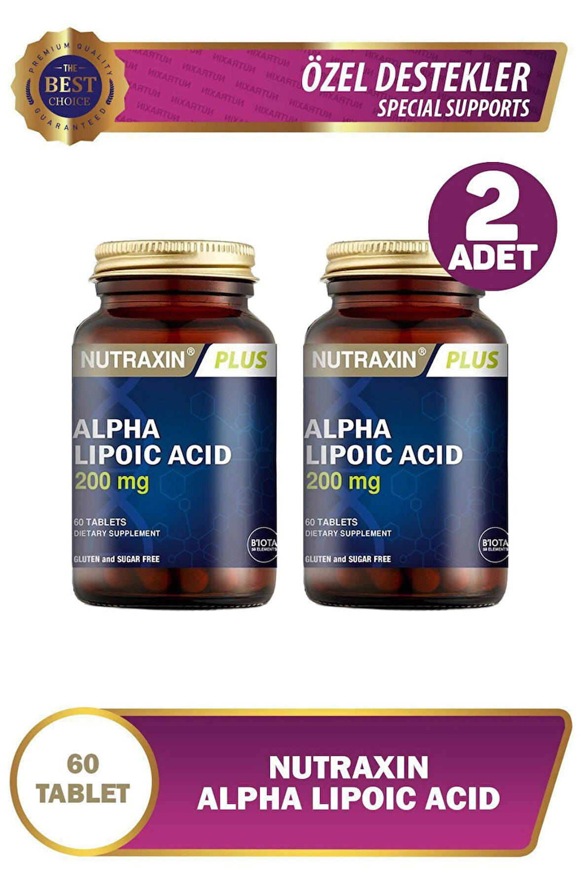 Nutraxin Alpha Lipoic Acid 200 mg 60 Tablet 2 Adet